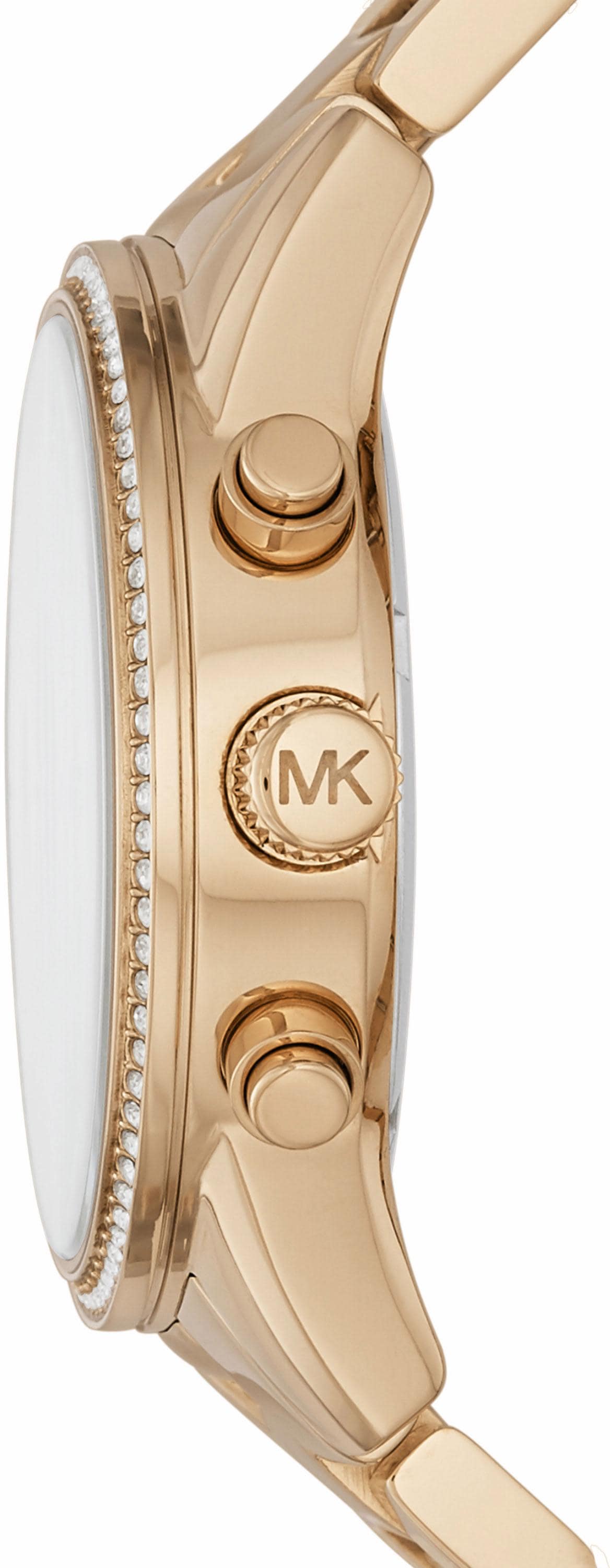 MICHAEL KORS Chronograph »RITZ, MK6356«, Quarzuhr, Armbanduhr, Damenuhr, Stoppfunktion, Edelstahlarmband