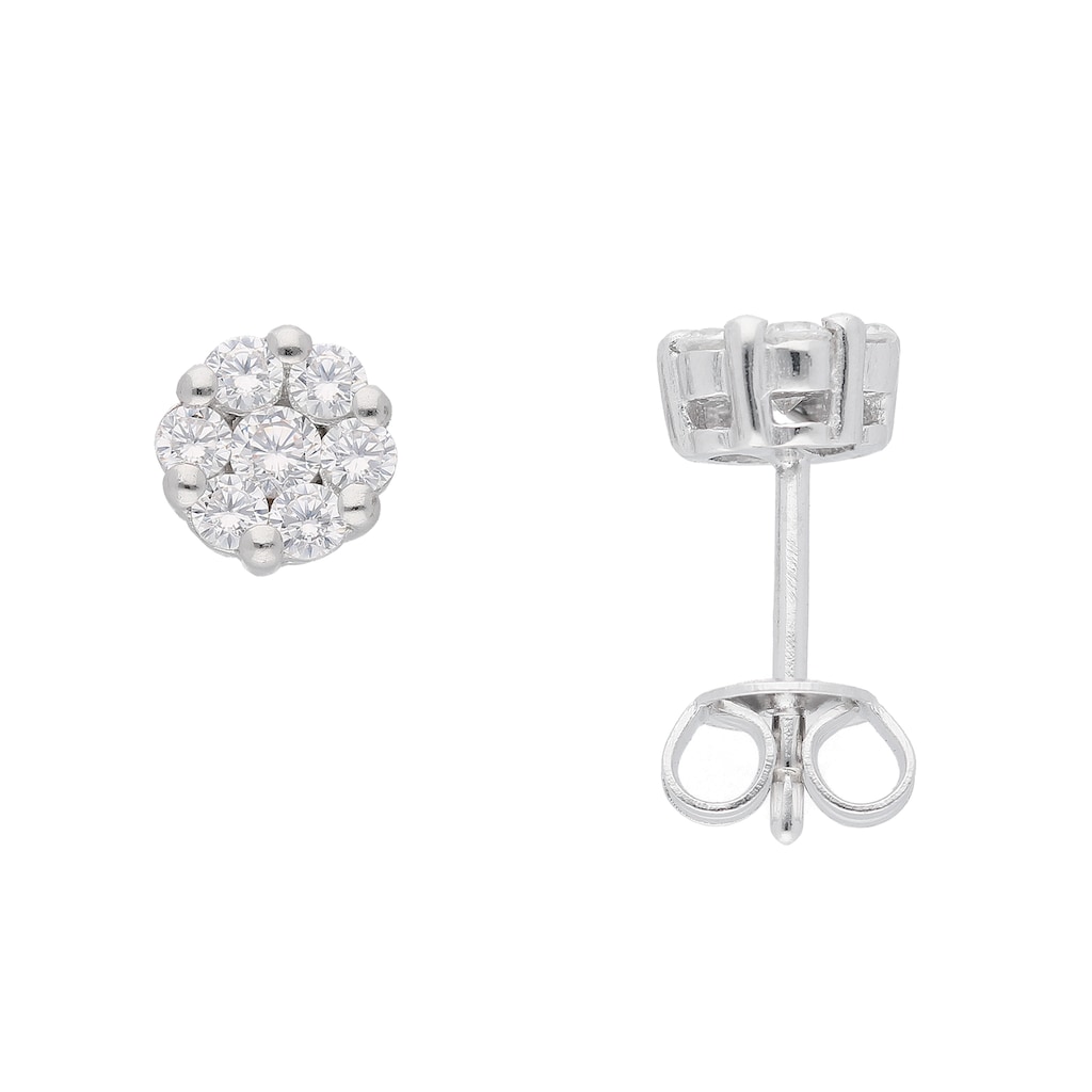 Adelia´s Paar Ohrhänger »925 Silber Ohrringe Ohrstecker Ø 6 1 mm« mit Zirkonia Silberschmuck für Damen