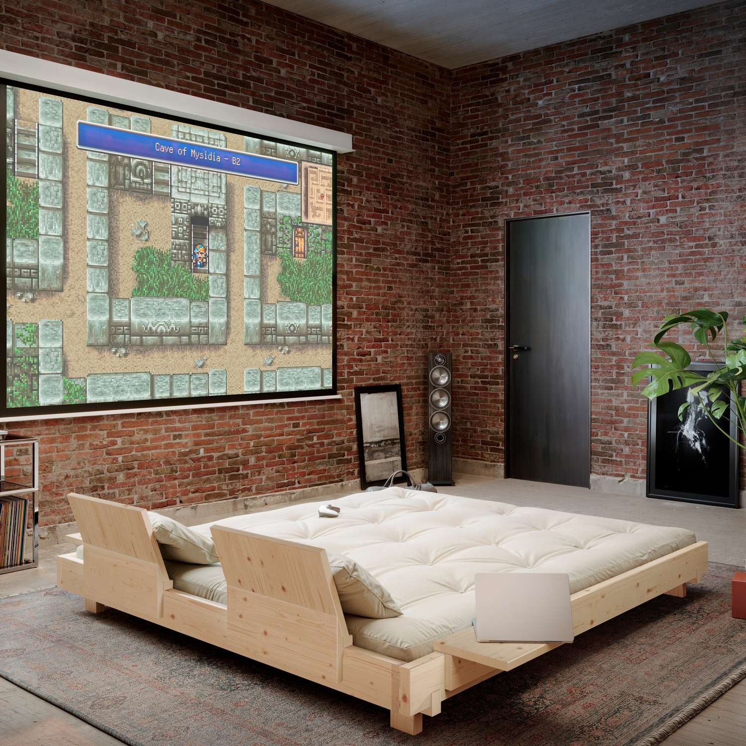 Karup Design Bett »Social Sofa Bed, mit verstellbarem Zubehör, inkl Matratze & Lattenrost«, Bett wahlweise mit 2 oder 4 Rückenlehnen und 2 Ablagen. Mit Matratze