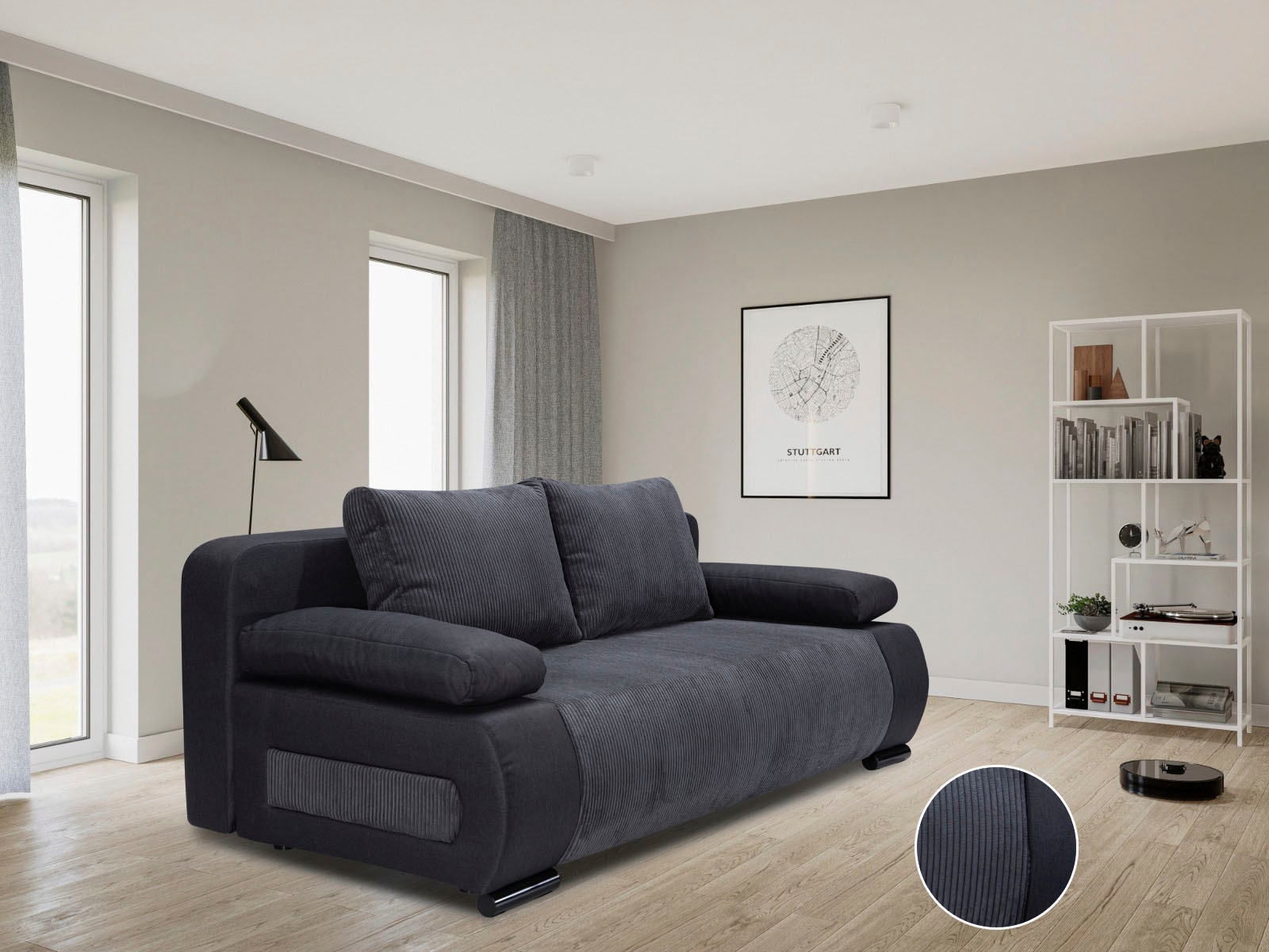 COLLECTION AB "Moritz B: 200 cm, Liegefl. 142x200 cm" Gästebettfunktion, frei stellbar, Wohnkomfort