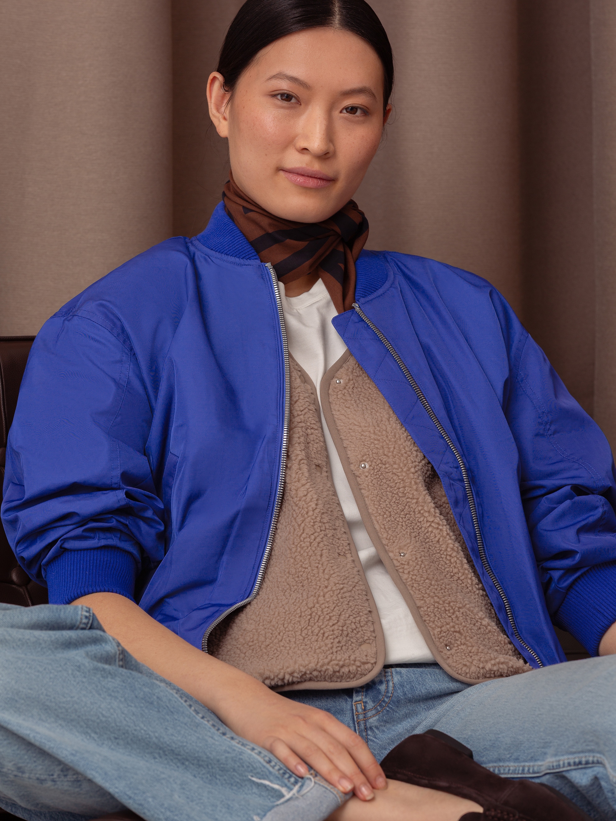 SENSES.THE LABEL Blouson ohne Kapuze mit Innentasche