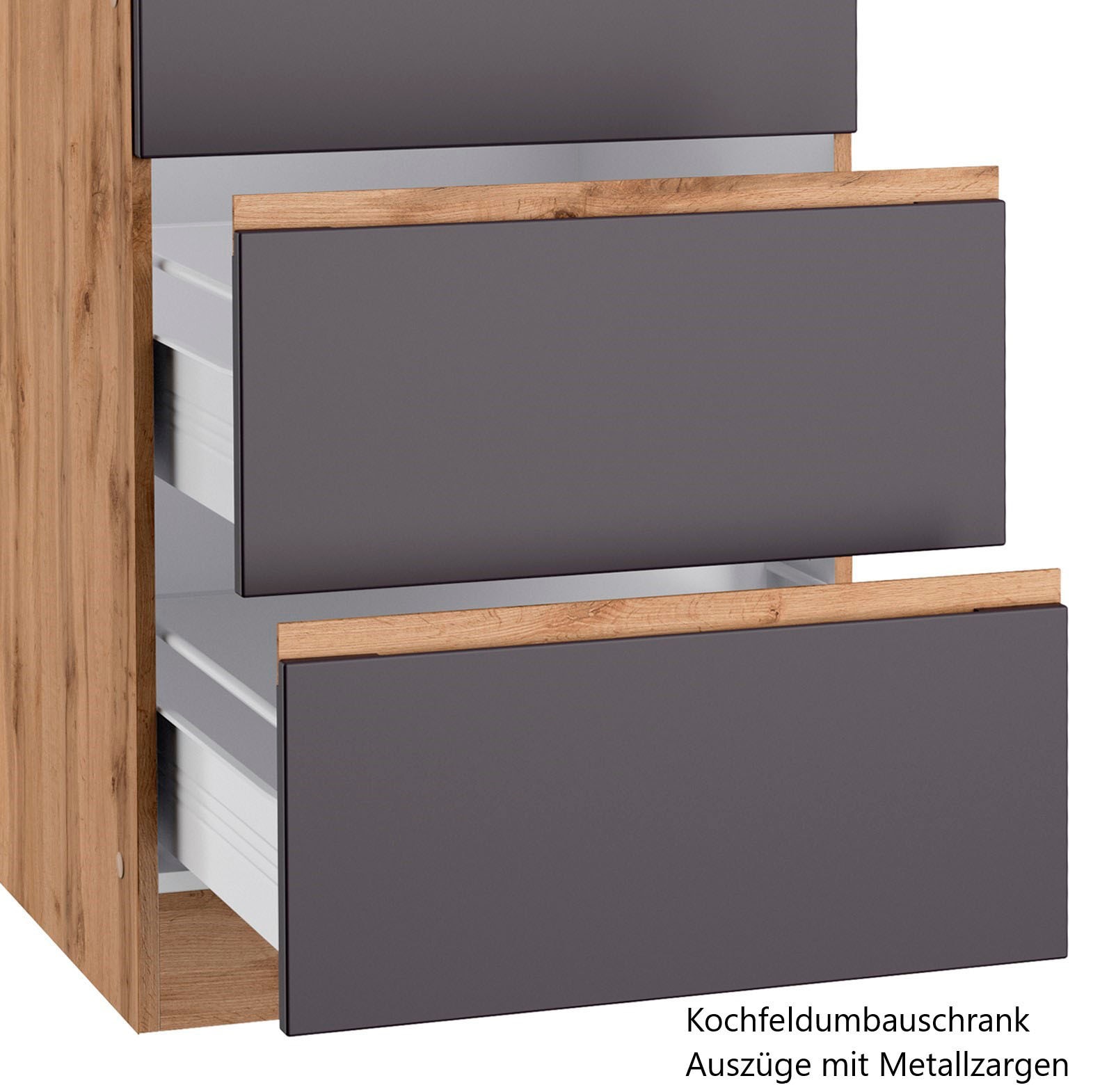 KOCHSTATION Küchenzeile »KS-Riesa« Stellbreite 300 cm, wahlweise mit Induktionskochfeld