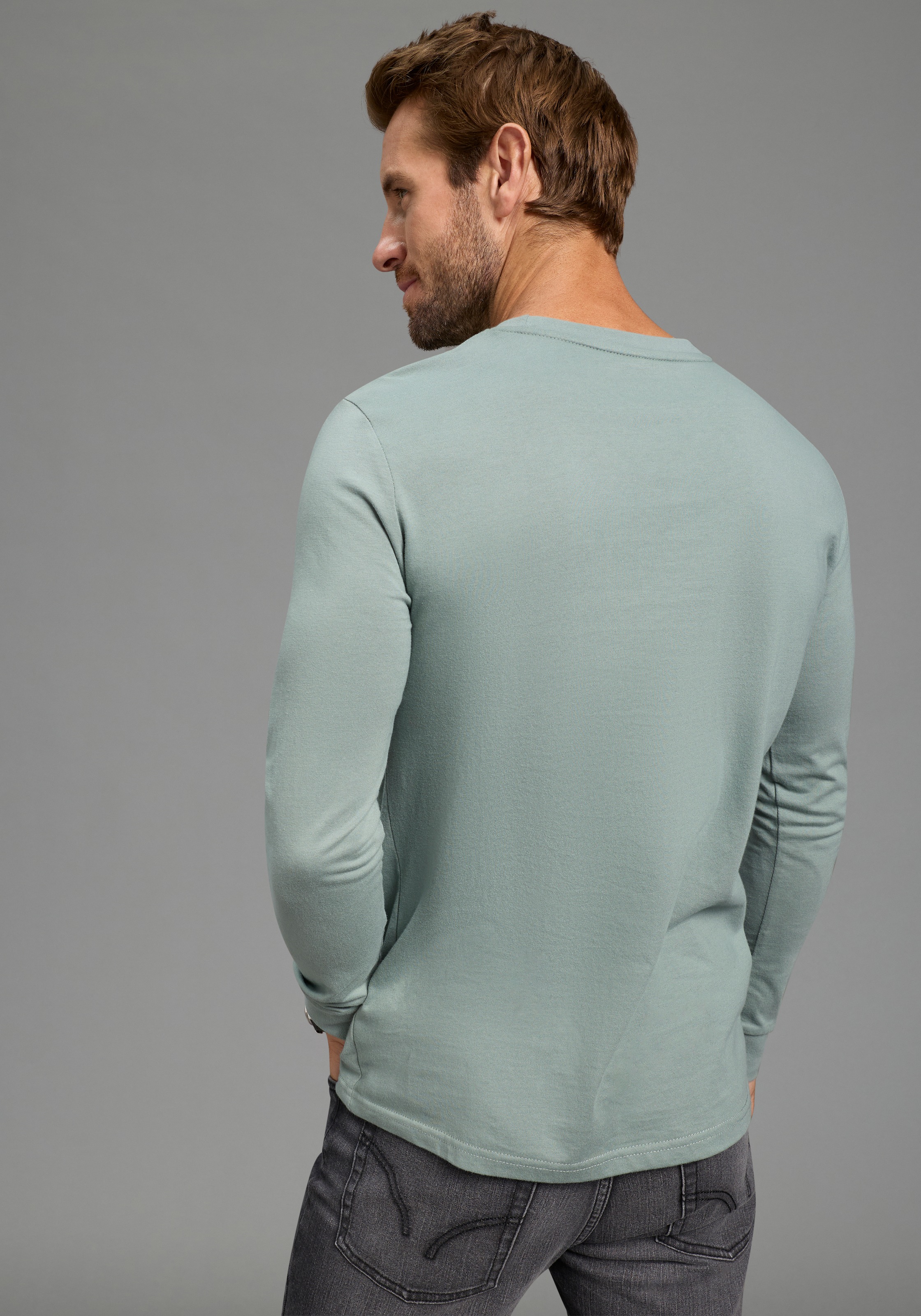 Thumbnail - Mans World Rundhalsshirt "Neue Kollektion" mit Print