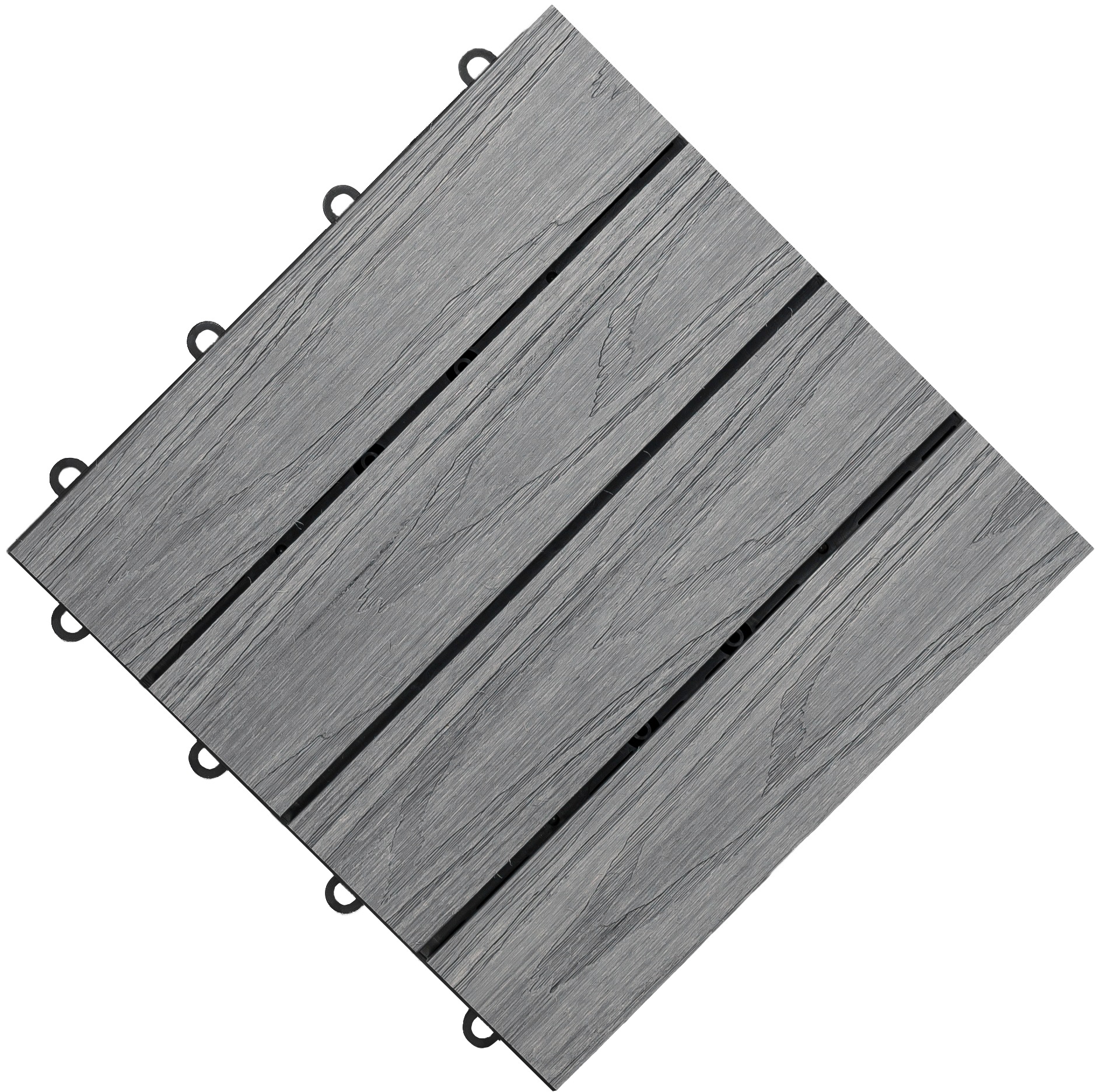 florco® Klickfliesen »WPC 3D,anthrazit,30x30x 2,7 cm«, 6 Stück/Pack (≈ 0,54 m²) kaufen
