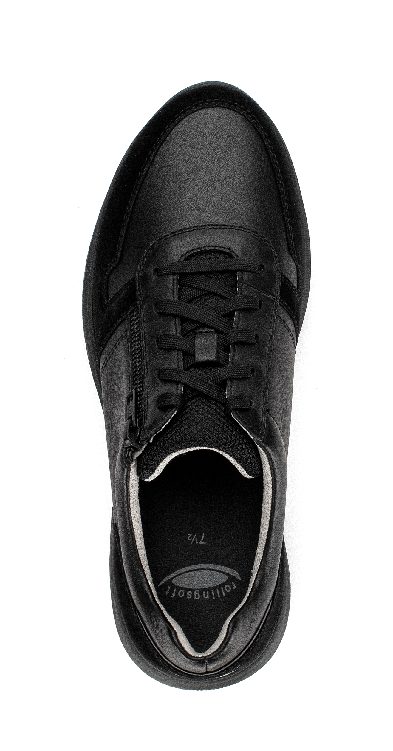Gabor Rollingsoft Sneaker, Komfortschuh, Schnürschuh, Halbschuh im Materialmix, G-Weite