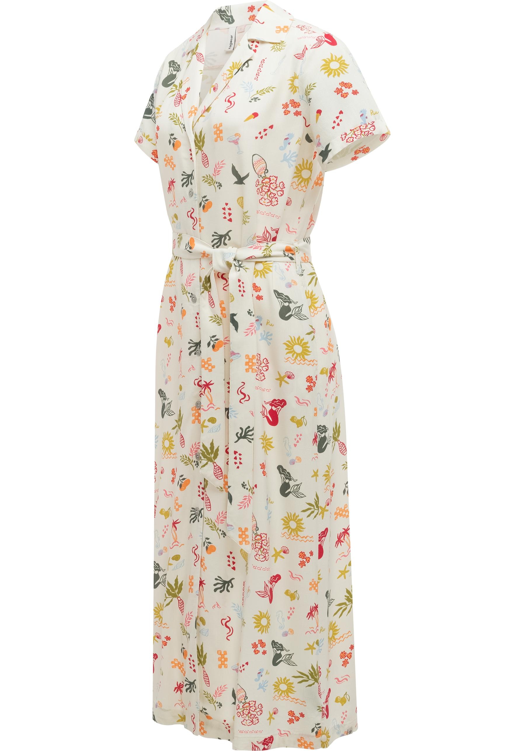 Ragwear Sommerkleid "Sawira Long Print" Eingrifftaschen Gemustertes Midikle günstig online kaufen
