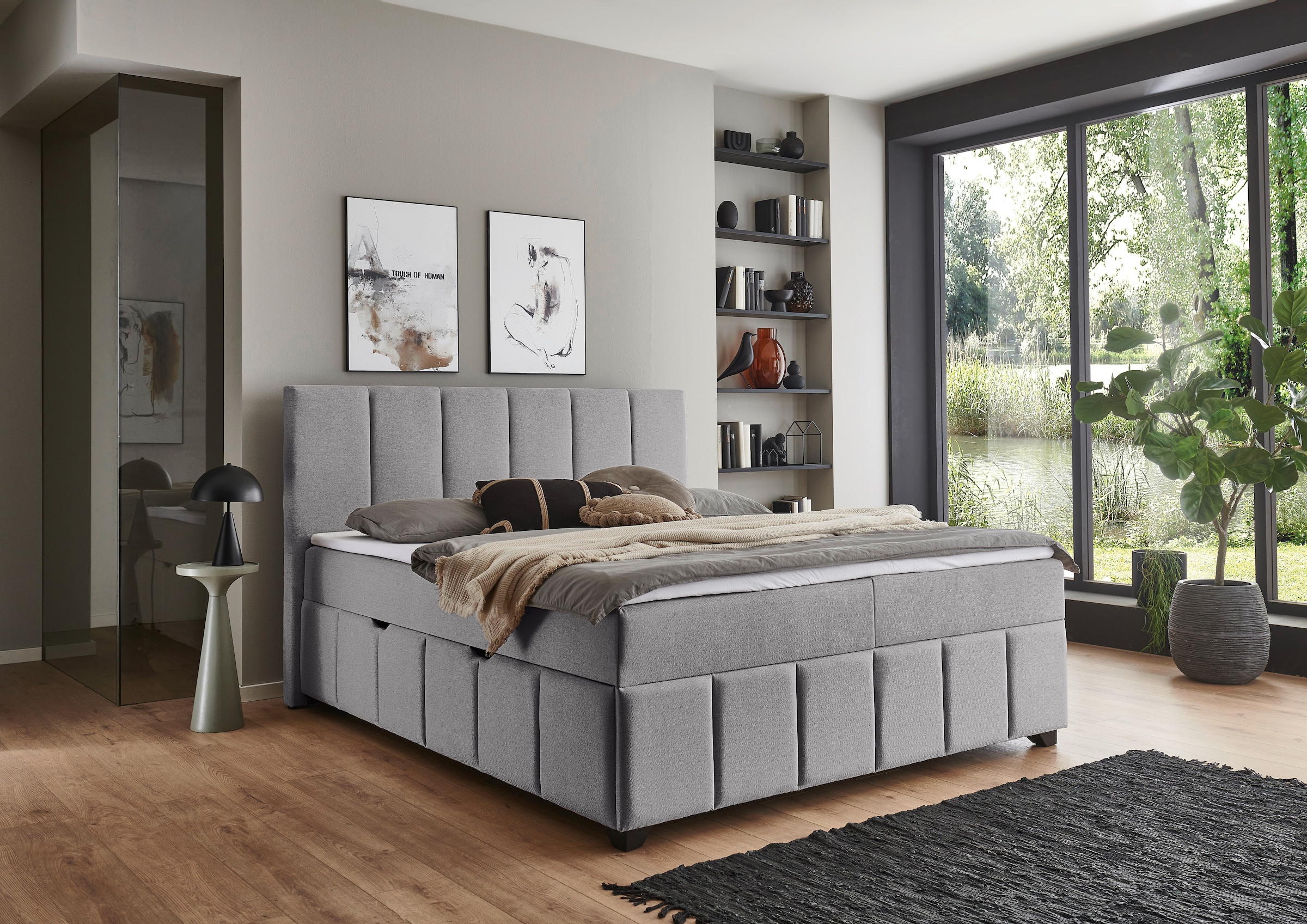 Home affaire Boxbett »Bellah inkl. Bettkasten, erhältlich in der Breite 180x200cm« inkl. PU-Schaum-Topper