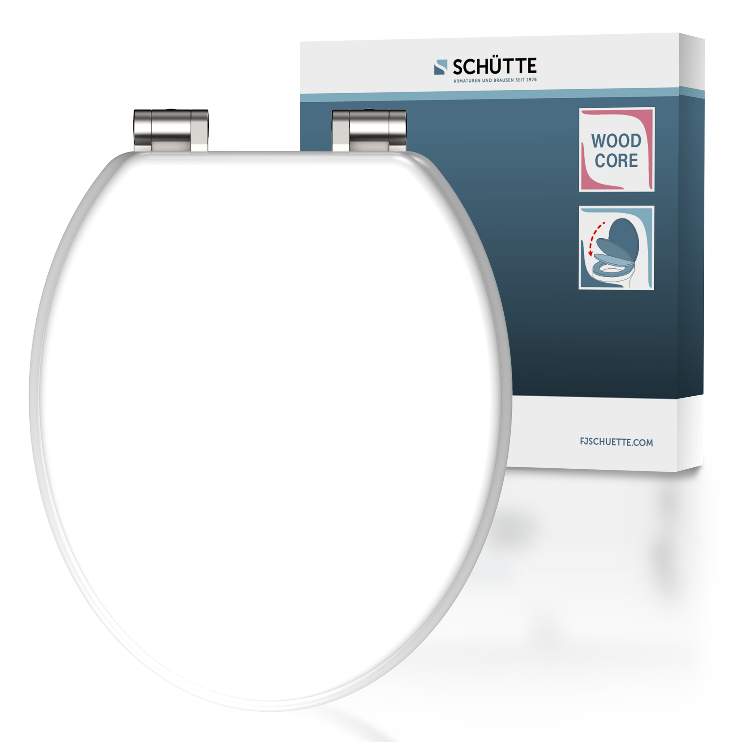 Schütte WC-Sitz "WHITE" mit Absenkautomatik und Holzkern, max, Belastung de günstig online kaufen