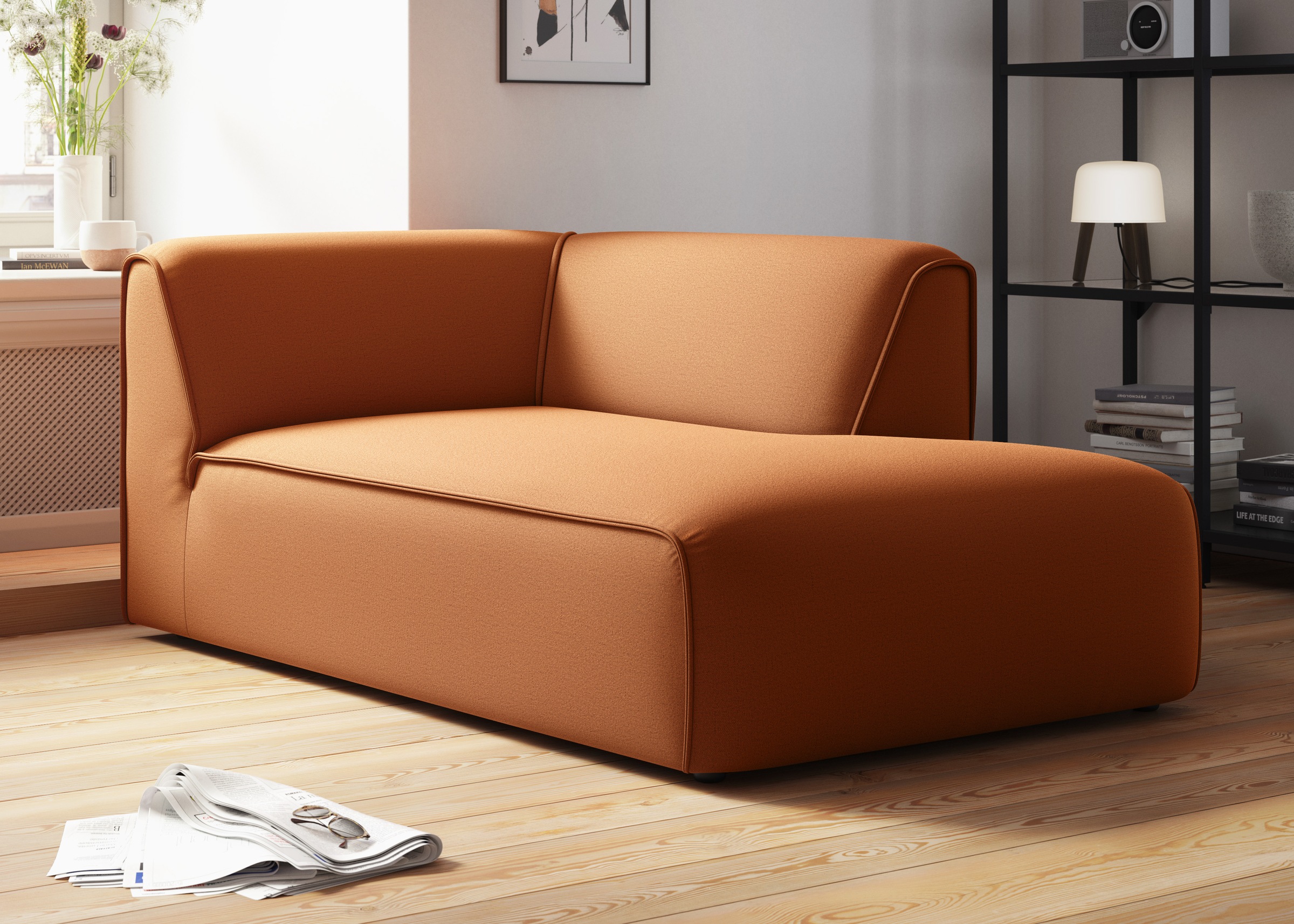 RAUM.ID Ottomane »Merid Chaiselongue, Maße B/T/H: 100/162/70 cm«, als Modul oder separat verwendbar, für individuelle Zusammenstellung