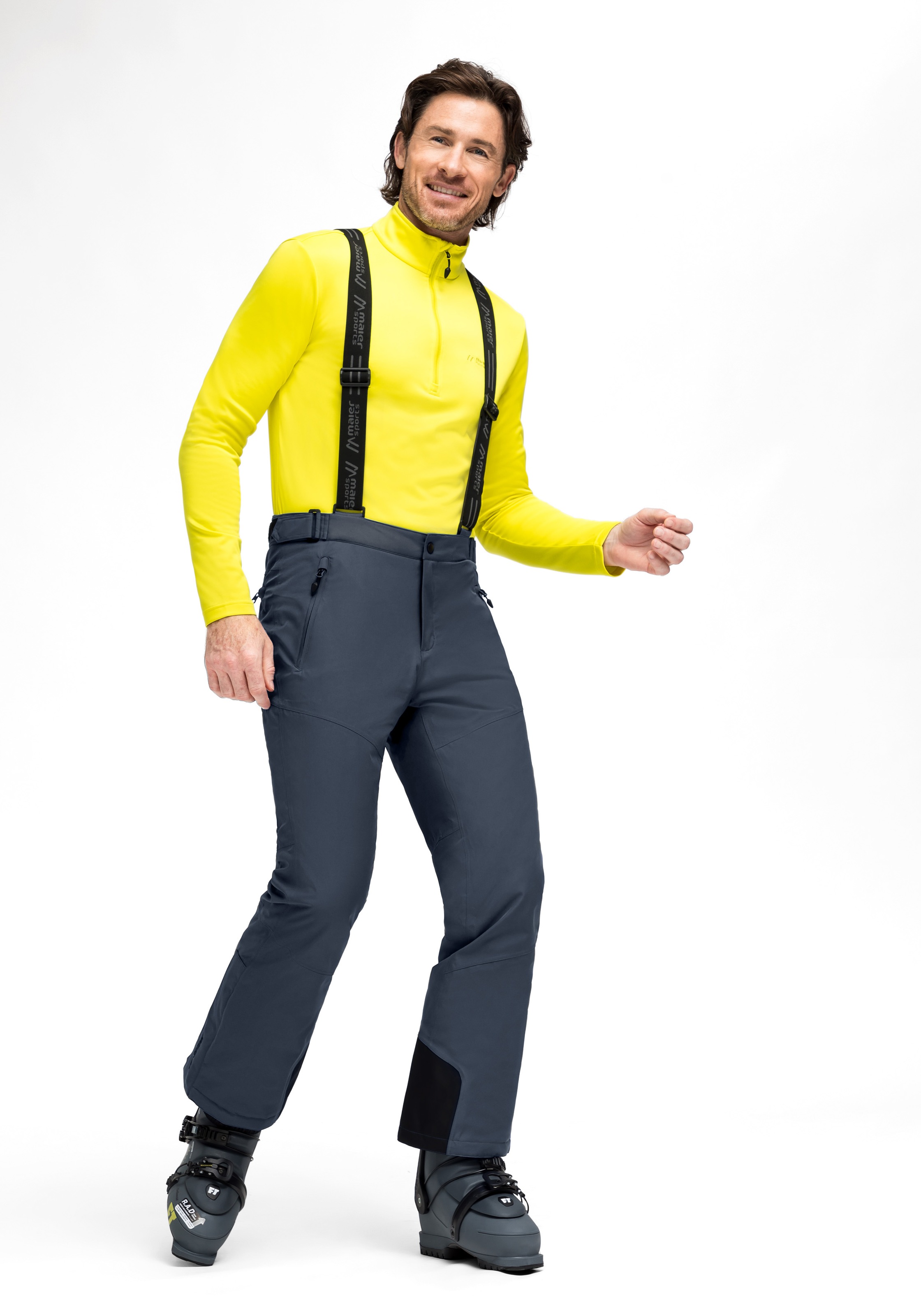 Thumbnail - Maier Sports Skihose "Anton 2", Herren Schneehose mit Hosenträgern, wind/wasserdicht, Regular Fit