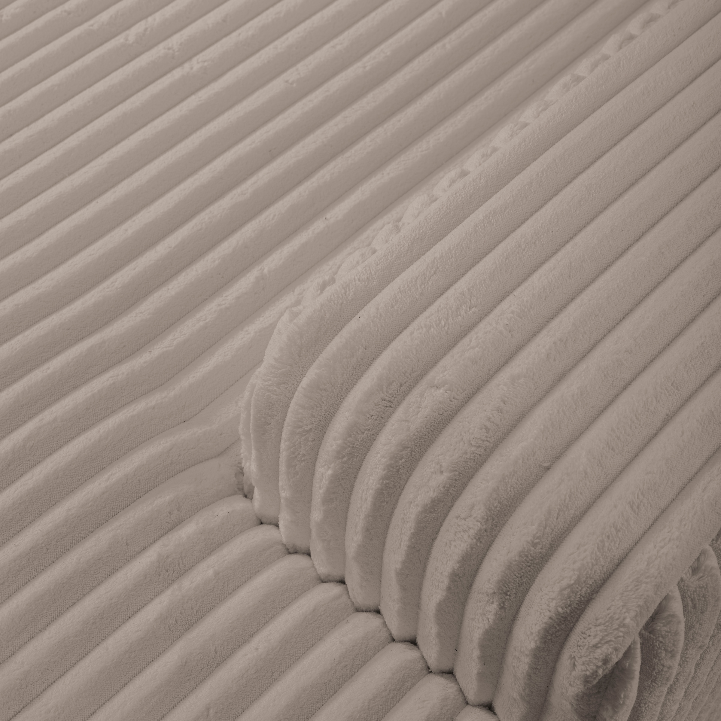 WERK2 Wohnlandschaft »Rotterdam-U, U-Form, in kuschelweichem Cord oder Breitcord«, Design Sofa mit Schlaffunktion & Bettkasten, Breitcord, Taupe