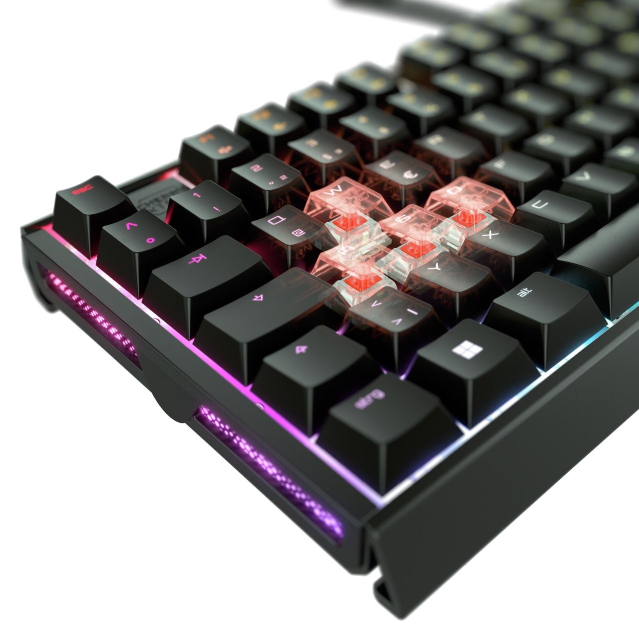 Cherry Xtrfy Gaming-Tastatur »MX 3.1 RGB BLACK / DE« (ergonomische Form) Konfigurierbare Beleuchtung