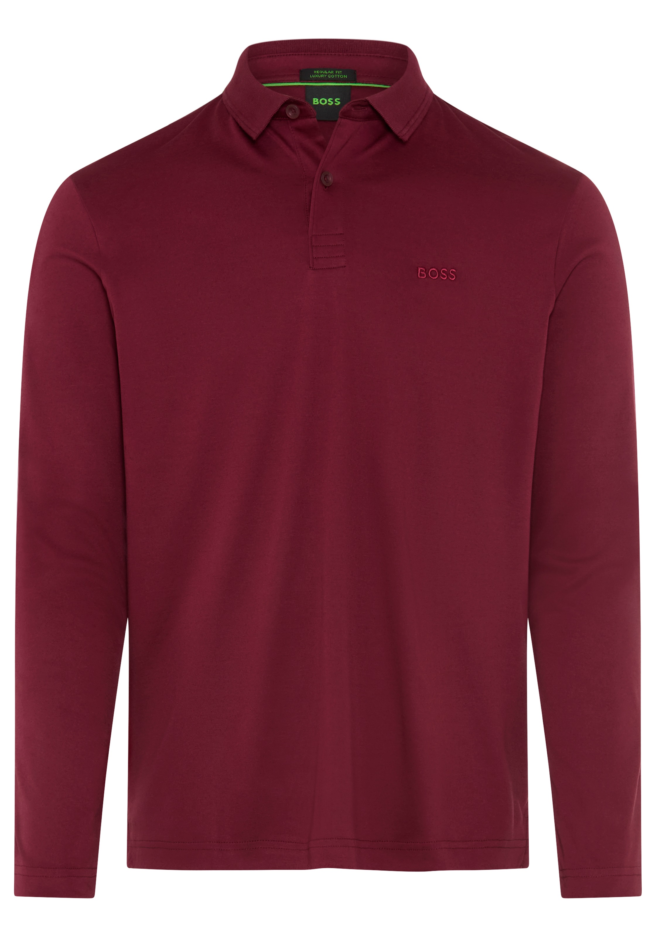 BOSS GREEN Langarm-Poloshirt "Pirol" Langarm, regular fit, Logo-Stickerei