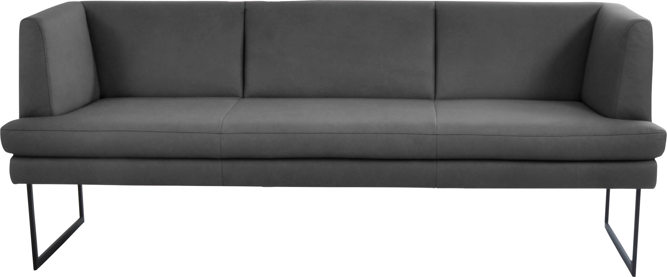 K+W Komfort & Wohnen "Cube" Hammerkissenoptik, 2 Breiten, Metallkufe schwarz