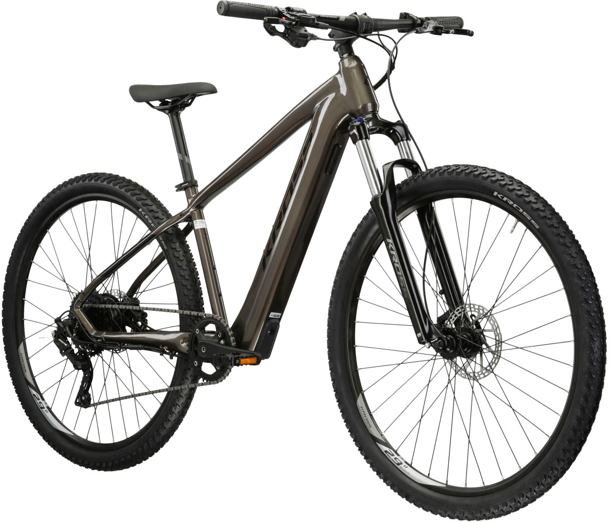 Kross E-Bike »KROSS E-MTB Hexagon Boost 2.0 29" braun«, 8 Gang, microSHIFT, ACOLYTE M5180M, Heckmotor 250 W