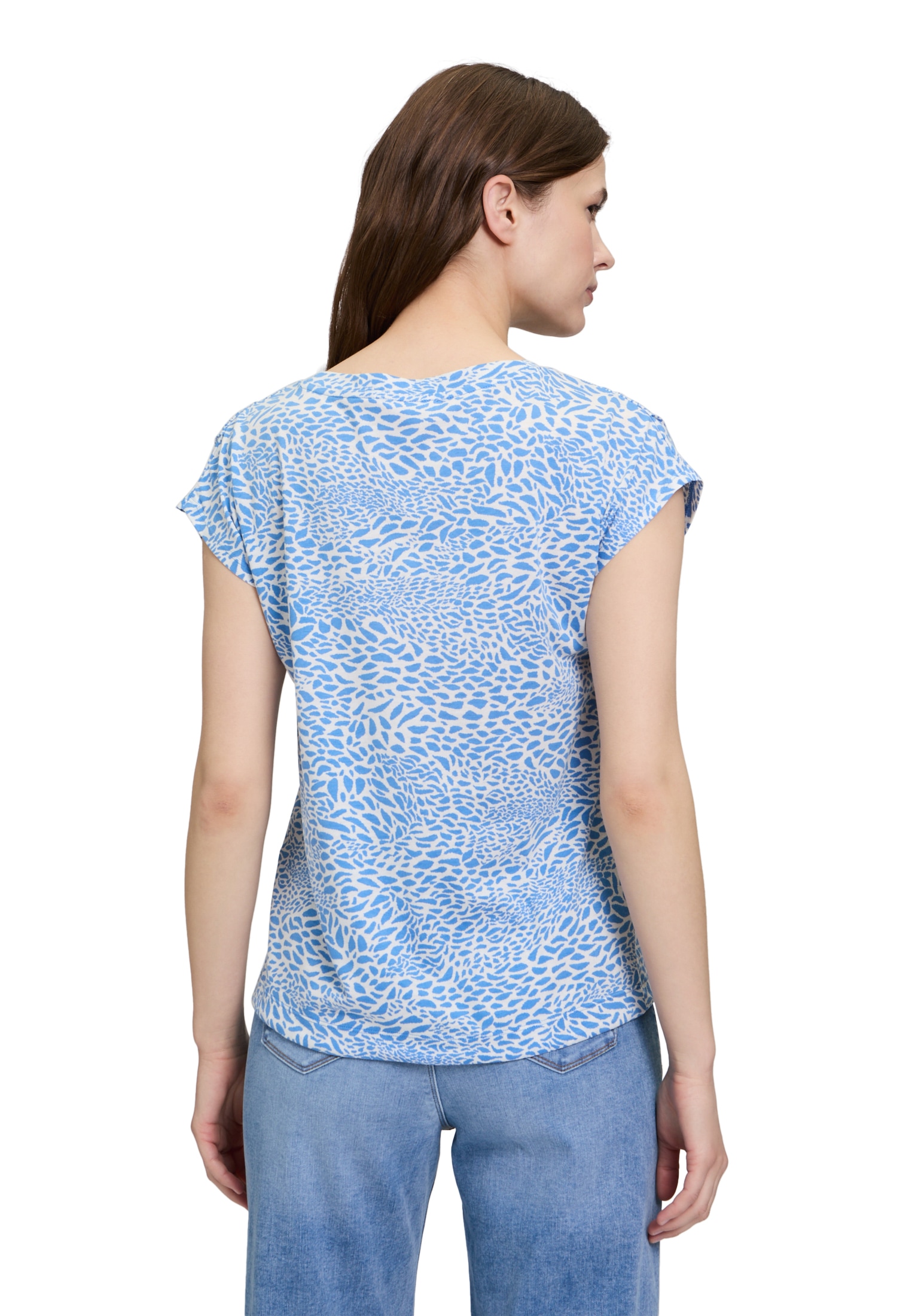 Betty&Co Kurzarmshirt »Betty & Co Casual-Shirt mit Tunnelzug«, (1 tlg.), Druck