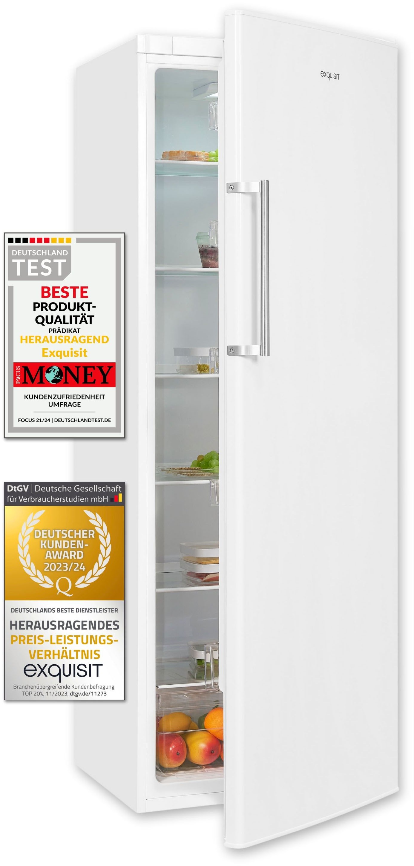 exquisit Vollraumkühlschrank "KS350-V-H-040D weiss" 171,5 cm hoch 60 cm bre günstig online kaufen