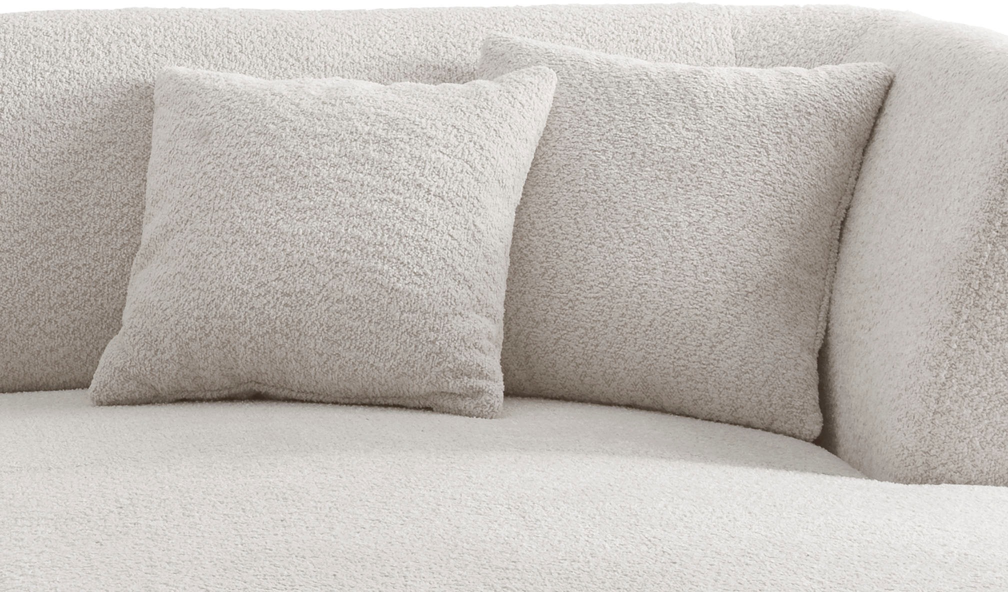 INOSIGN Ecksofa »Colori L-Form«, Holzfußfarbe wählbar, inkl. 4x Zierkissen