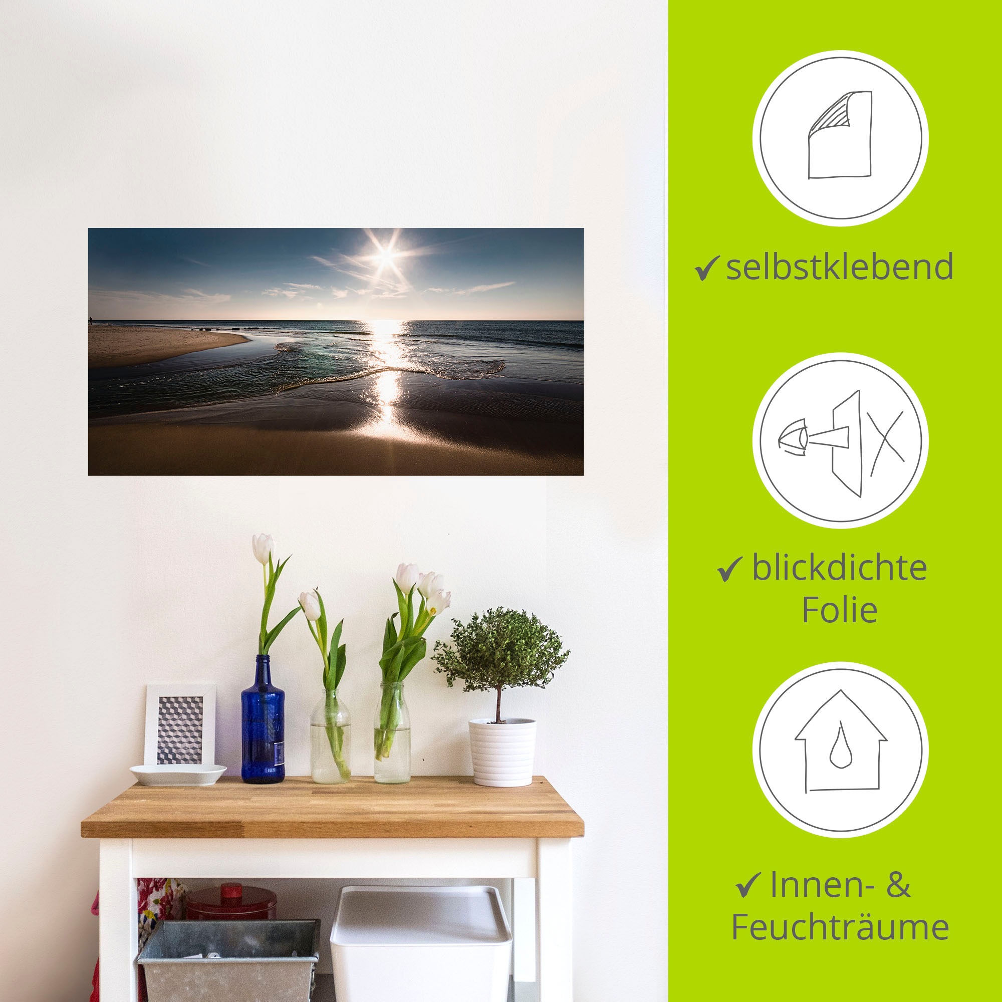 Artland Wandbild »Sylt IV«, Strand, (1 St.), als Leinwandbild, Poster, Wandaufkleber in verschied. Größen
