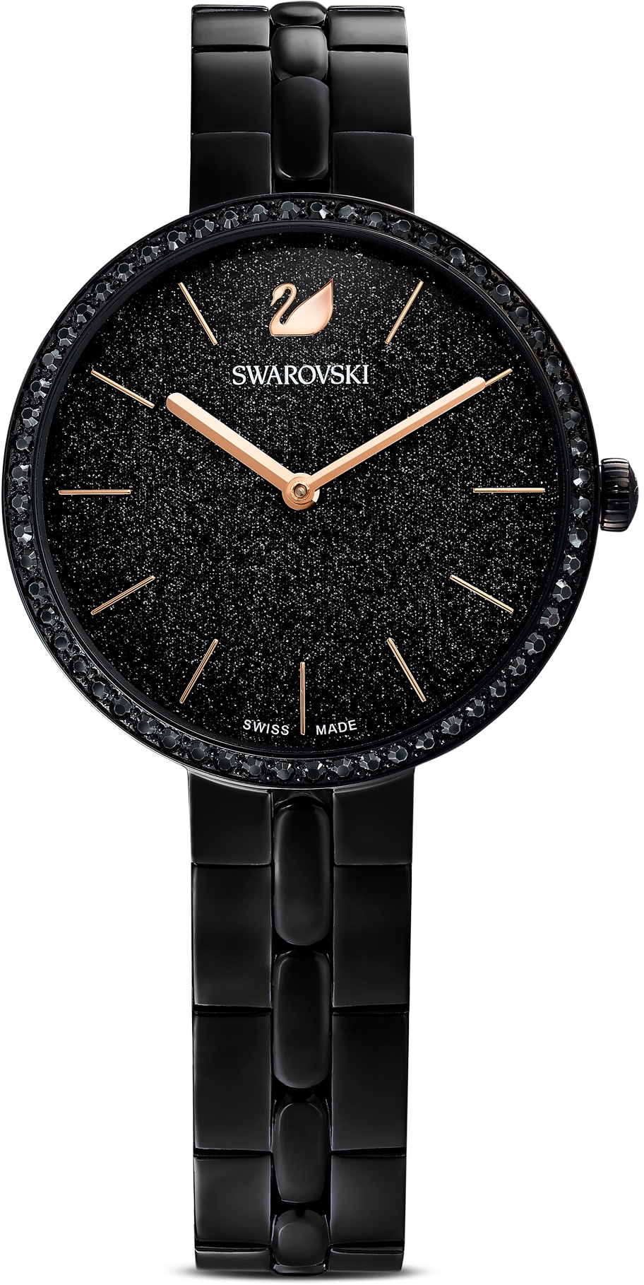 Swarovski Quarzuhr »Cosmopolitan, 5547646«, Armbanduhr, Damenuhr, Swarovski-Kristalle, Swiss Made