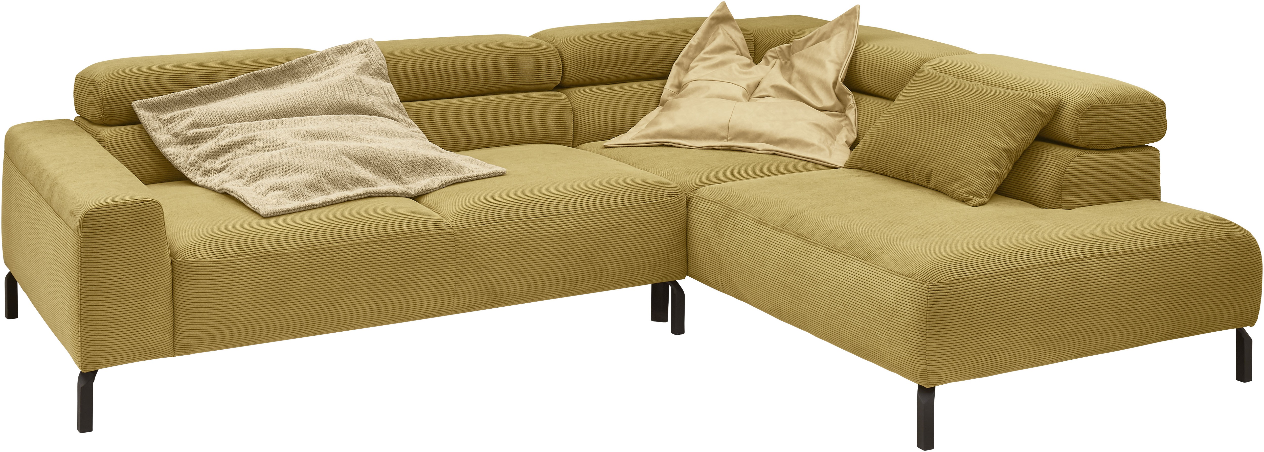 Thumbnail - Places of Style Ecksofa "Antonelli, L-Form, inkl. Kopfteilverstellung, Breite 276 cm", ohne Sitztiefenverstellung, in Fe...