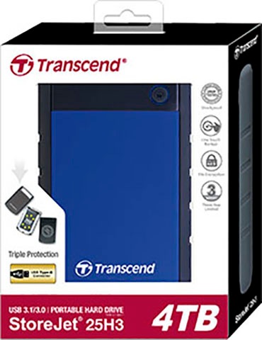 Transcend externe HDD-Festplatte »StoreJet 25H3B«, 2,5 Zoll, Anschluss USB 3.1 Gen-1