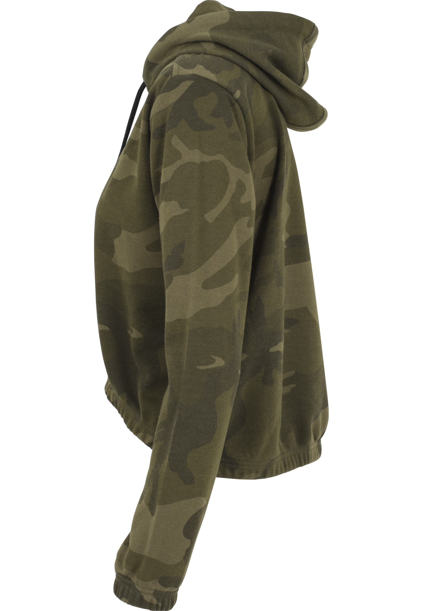 URBAN CLASSICS Rundhalspullover »Urban Classics Damen Ladies Camo Cropped Hoody« 1 Stk.