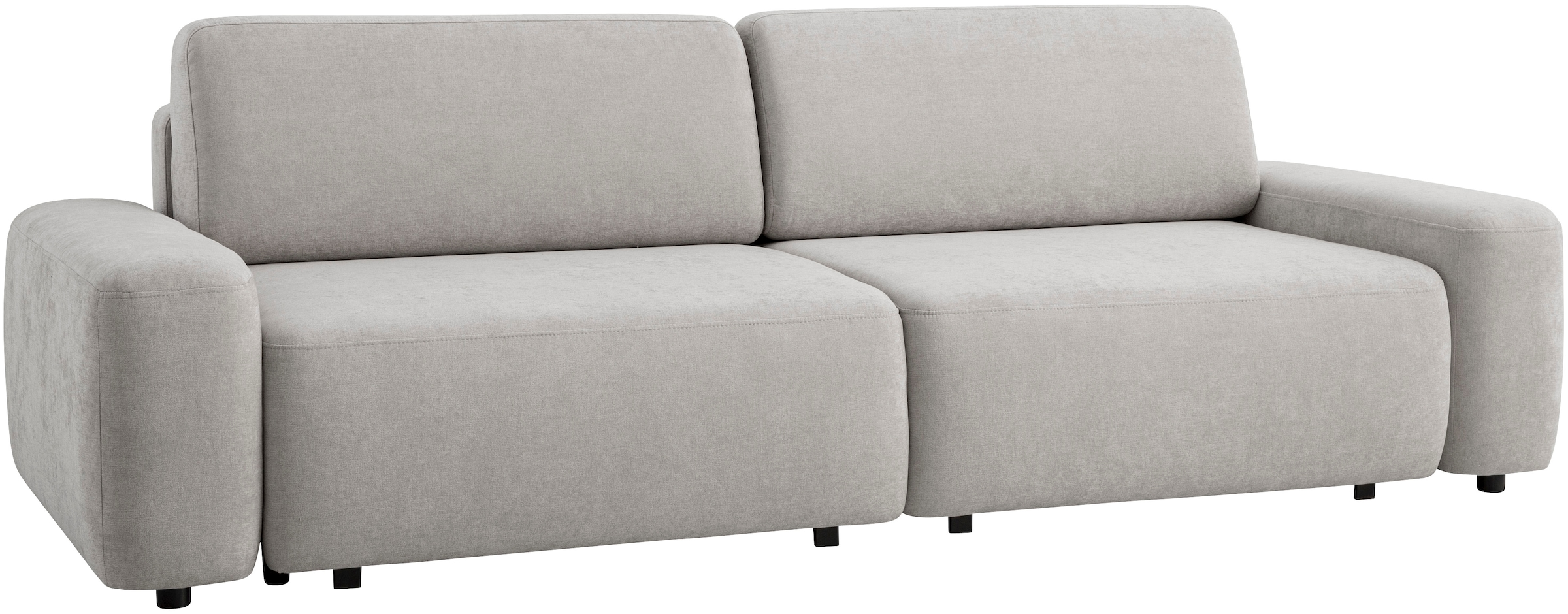 INOSIGN 3-Sitzer »TORGE (257cm), Sofa,Schlafsofa in Cord, Samtvelours, Struktur fein«, rundes Design, Schlaffunktion u. Bettkasten, Liegefläche: 135/200 cm