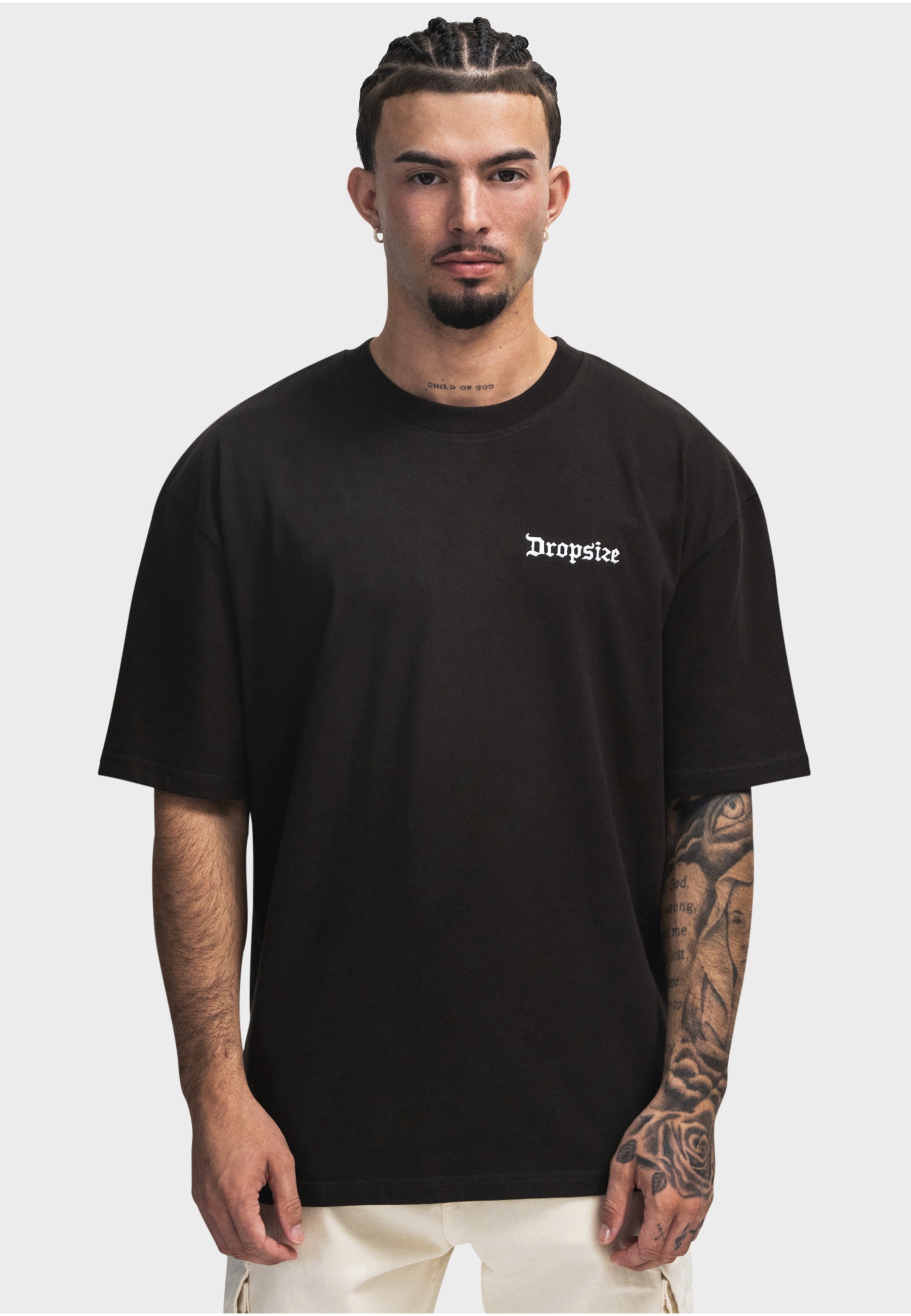 Dropsize T-Shirt »Dropsize Herren Heyvy Oversize Crew Dove T-Shirt« 1 Stk.