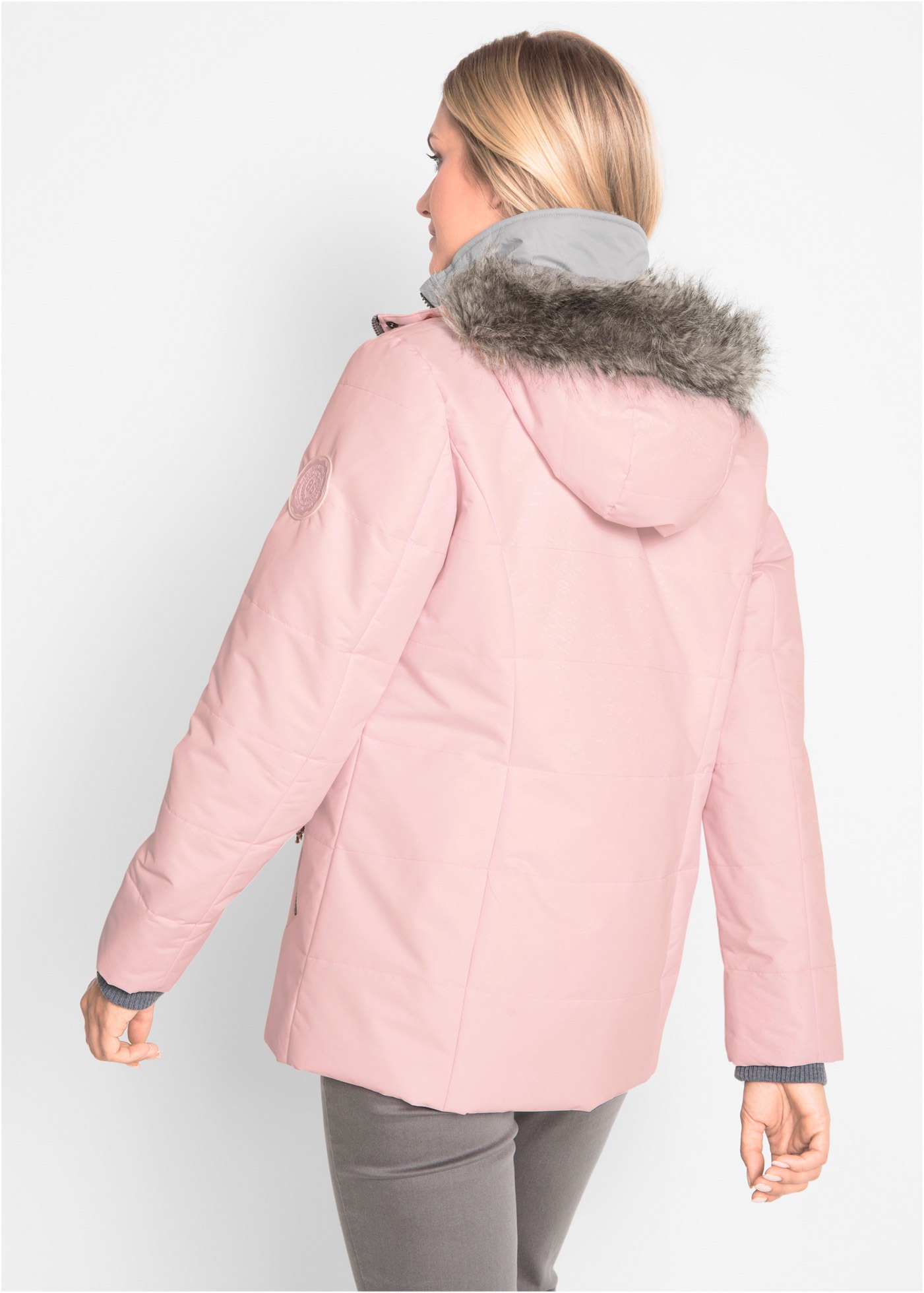 bonprix Winterjacke "Winterjacke in 2-in1 Optik" mit Kapuze Winterjacke in günstig online kaufen