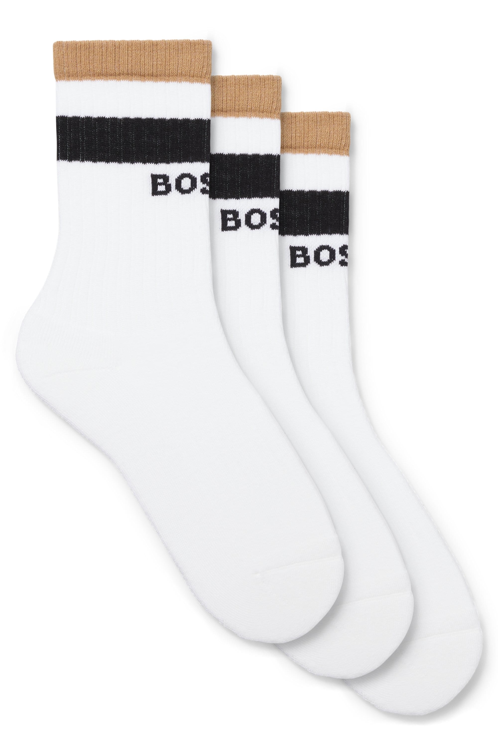 BOSS Kurzsocken "3P QS Rib Iconic CC" 3 Paar tlg. mit Rippstruktur, Ferse u günstig online kaufen