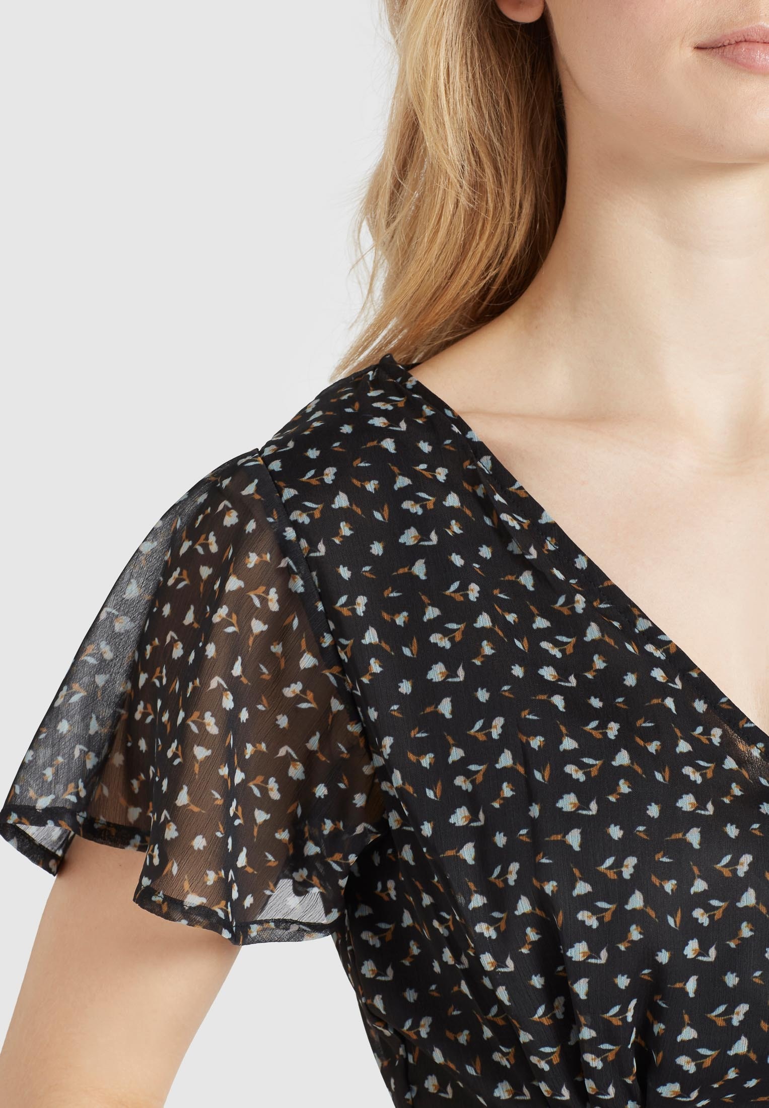 khujo Chiffonkleid »khujo Kleid VARVARA«, aus Chiffon mit Flügelärmeln