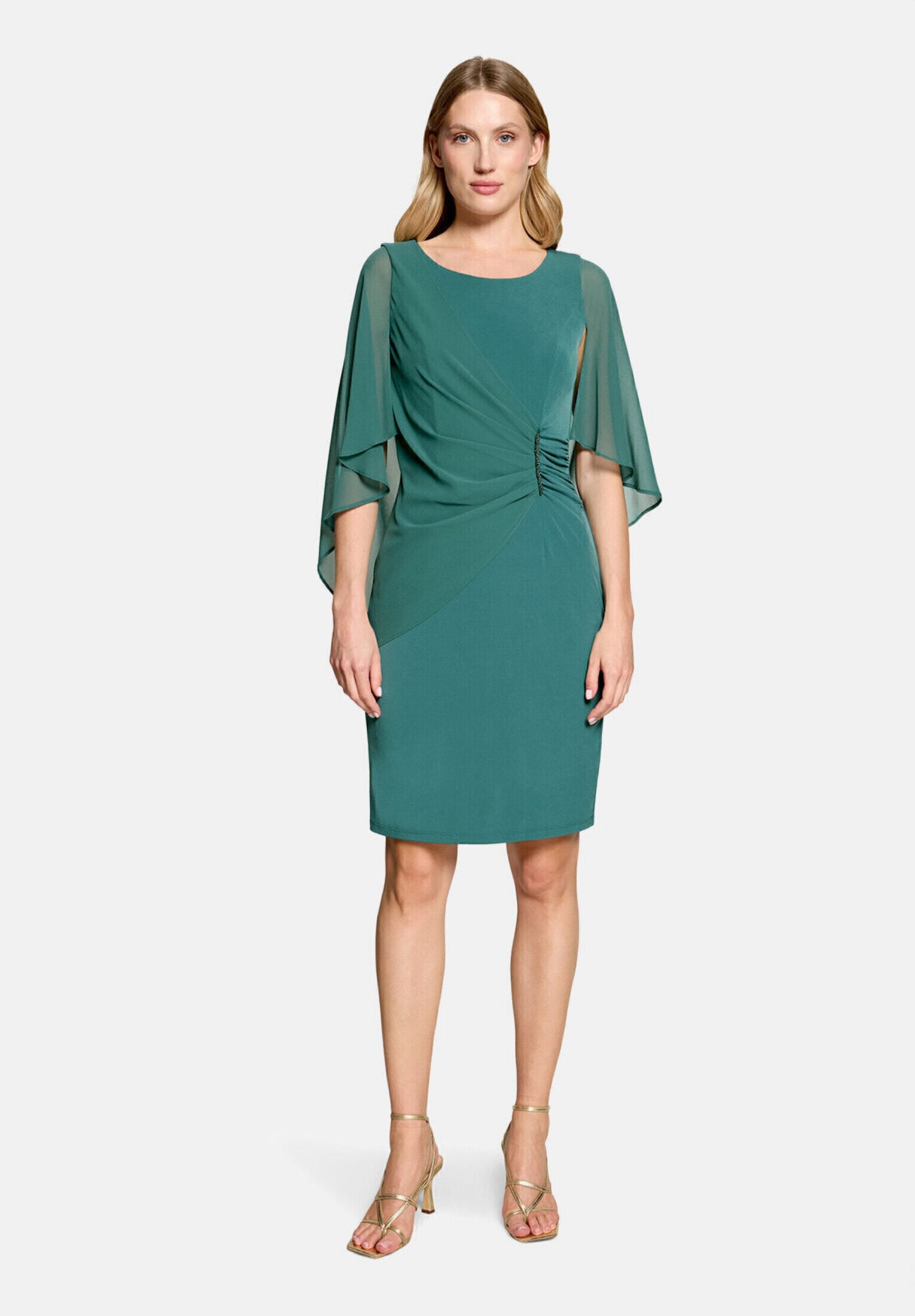 Vera Mont Cocktailkleid »Damen mit Raffung« Ohne Tasche Materialmix