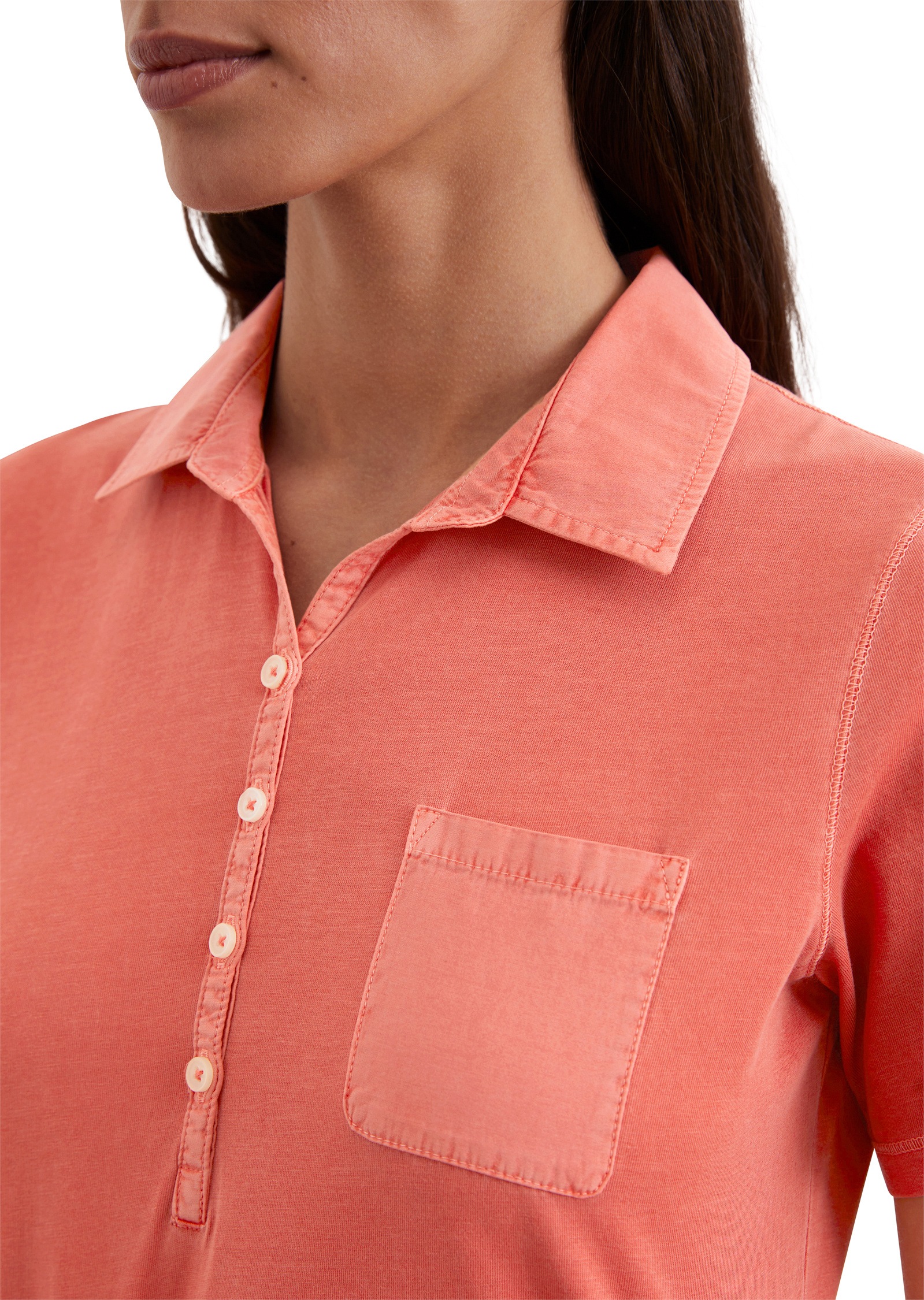 Marc O'Polo Poloshirt »mit Material-Mix-Details«