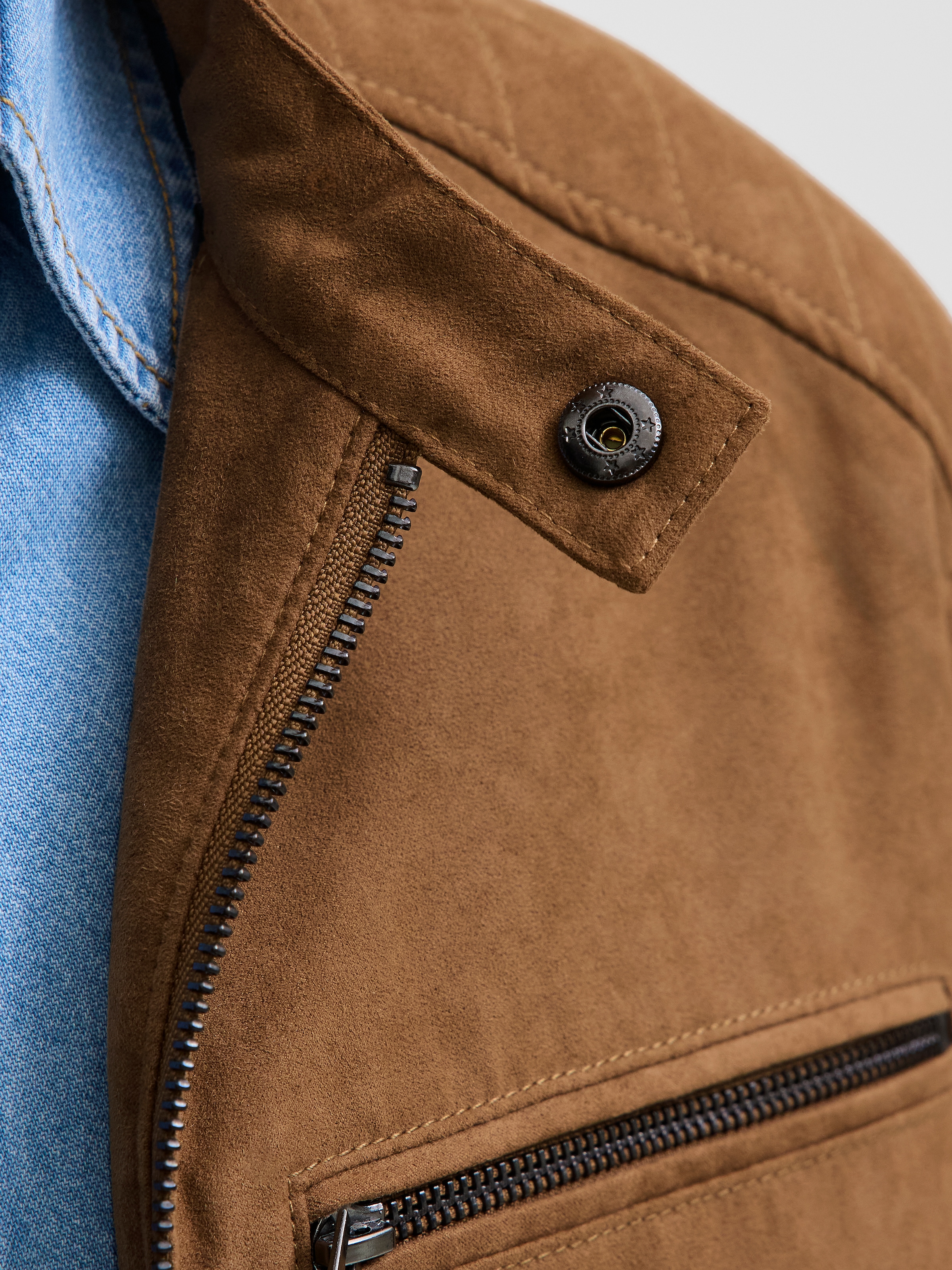 Jack & Jones Bikerjacke »JJEDYLAN mit wasserabweisender Funktion«, ohne Kapuze, unifarben, modisch, regular fit, Polyester
