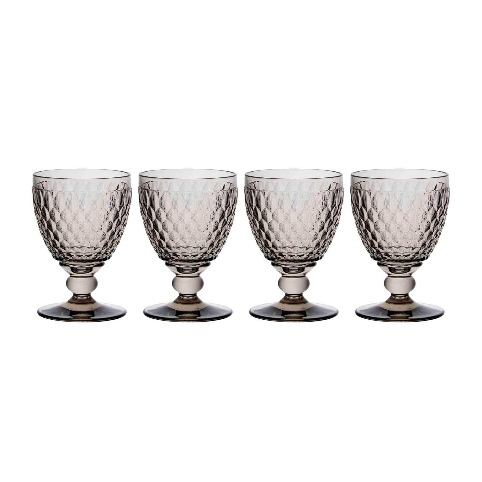 VILLEROY & BOCH Rotweinglas "Rotweingläser Boston Coloured 310 ml 4er Set", grau, Trinkgefäße