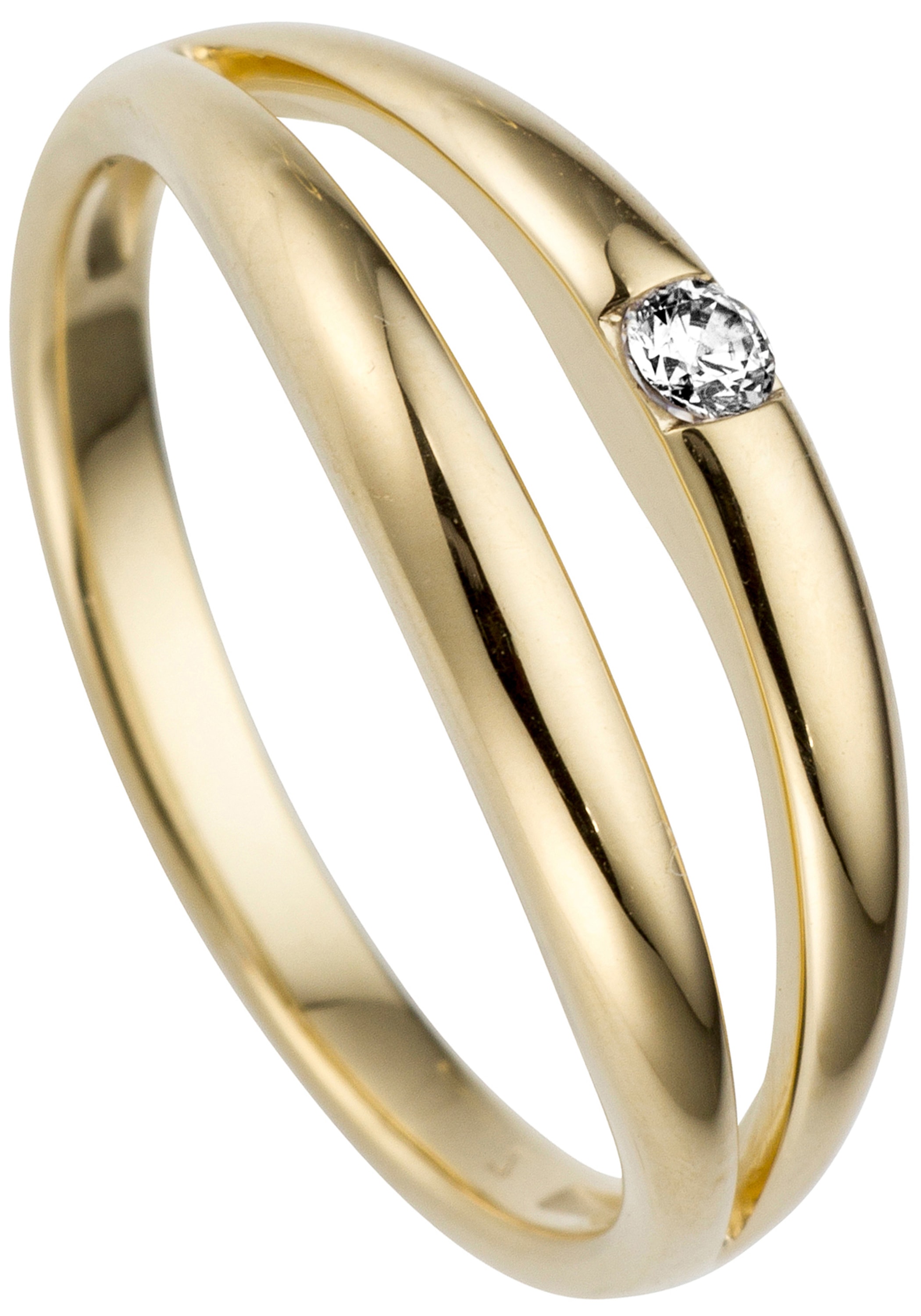 online Fingerring 585 Diamant JOBO | Brillant Gold »Ring kaufen 0,07ct.«, mit BAUR