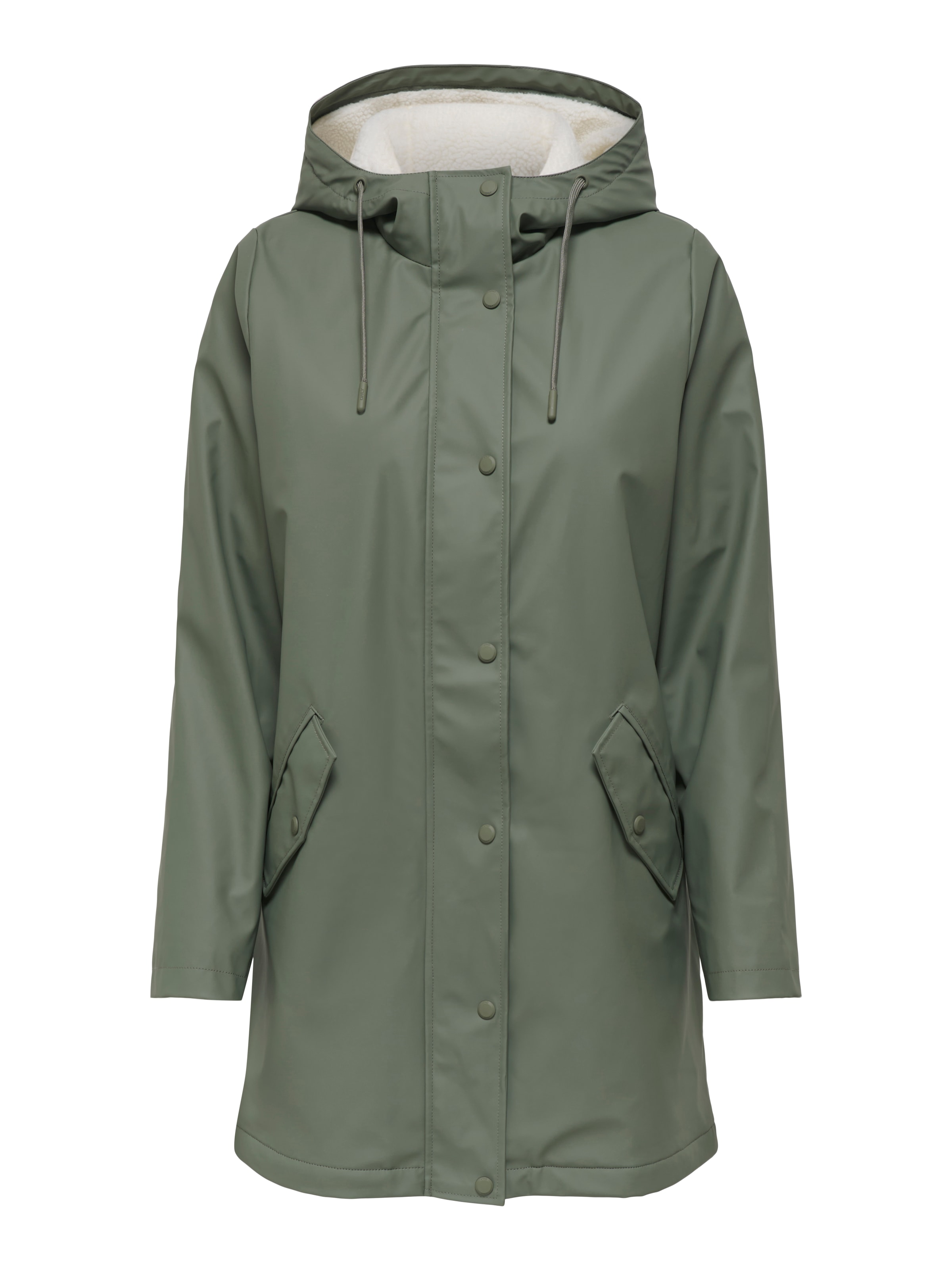 ONLY Funktionsmantel »ONLSALLY RAINCOAT OTW NOOS«, mit Kapuze und Teddyplüschfutter