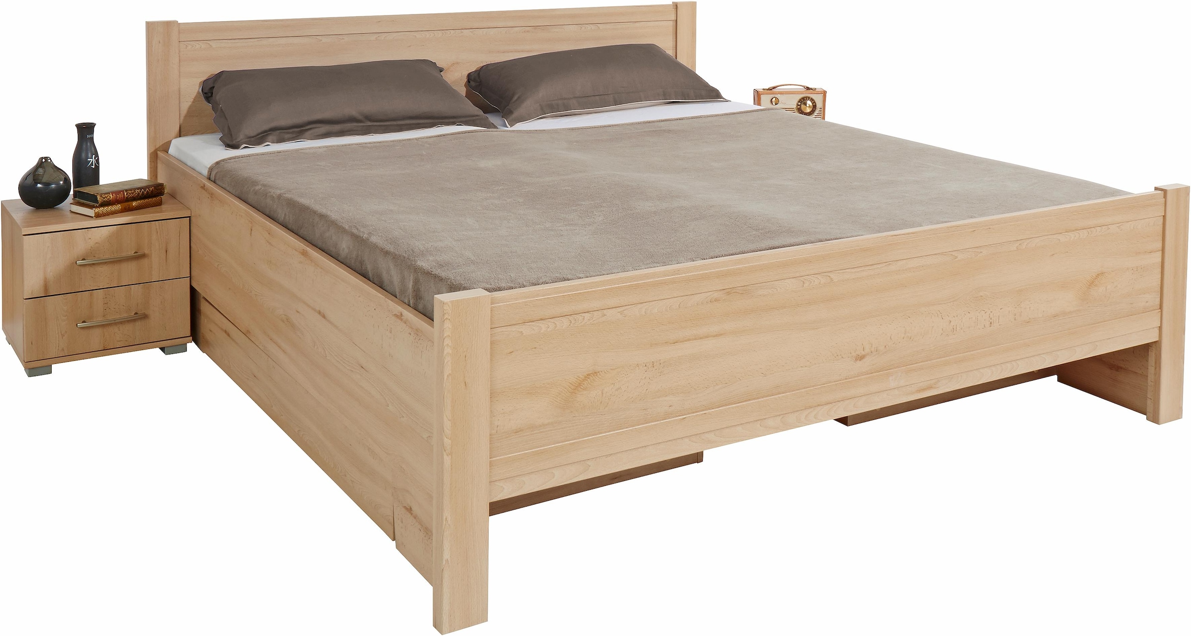 priess Bett "Husum Schlafzimmer Jugendzimmer Rahmenbett" Komforthöhe, hochwertige Premium Qualität, für Motorrahmen geeignet