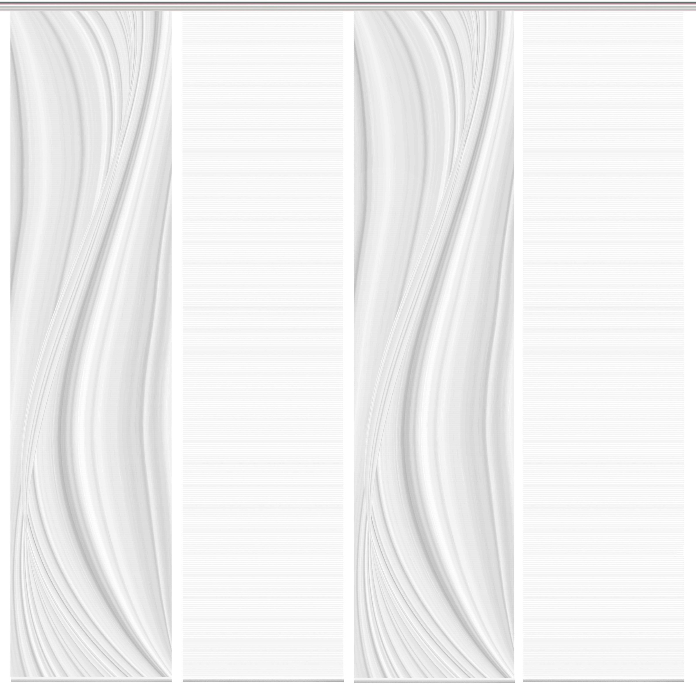 Thumbnail - Vision S Schiebegardine "LAURINA 4er SET" Paneelwagen 4 Stk. tlg. Schiebevorhang Digidruck 4er Set LAURINA