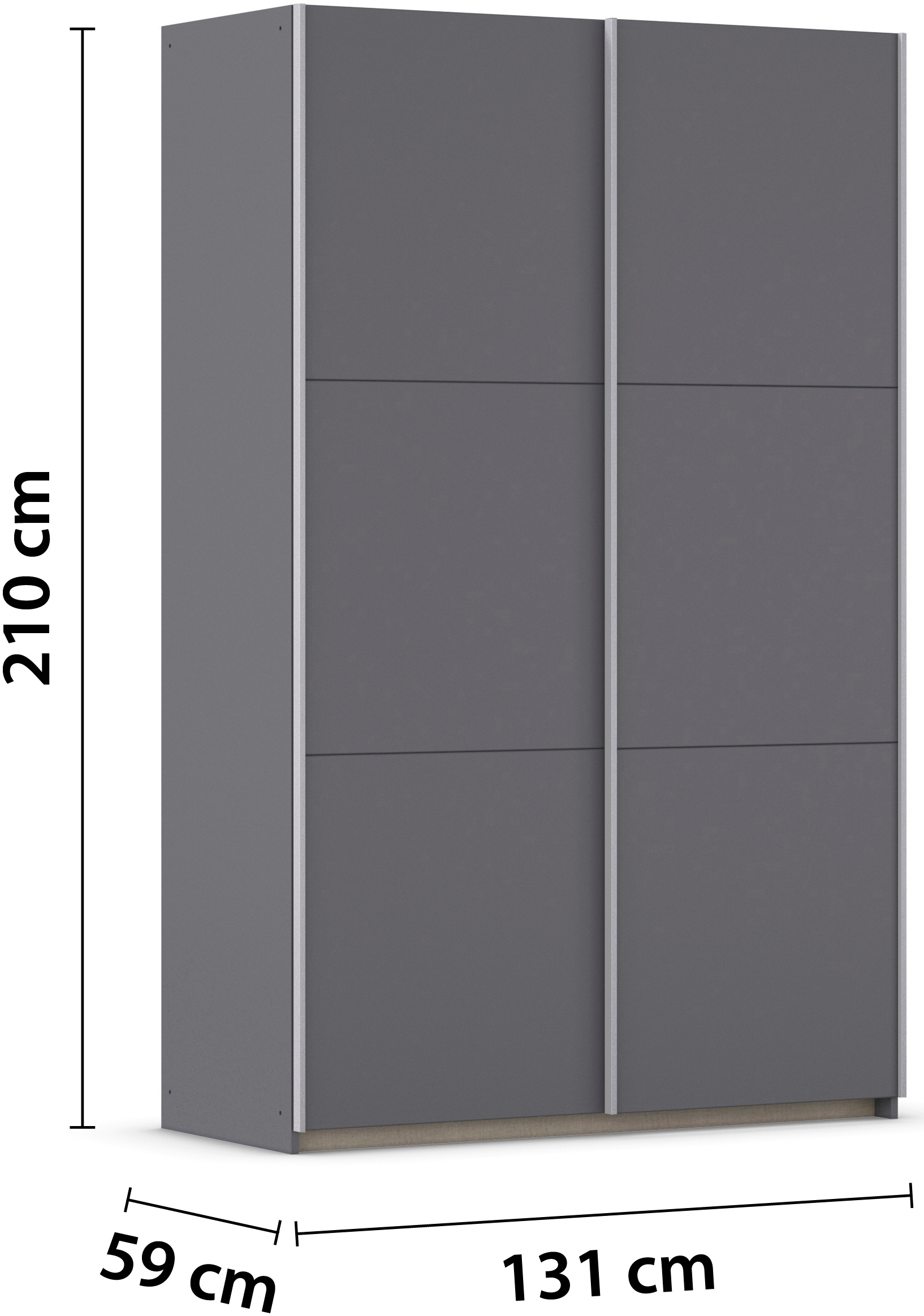 rauch Schwebetürenschrank »Kleiderschrank Drehtürenschrank Schrank Garderobe KRONACH TOPSELLER« in 3 Ausstattungen BASIC/CLASSIC/PREMIUM, Breiten 131/175/218/261 cm,  optional ohne, mit 1 oder 2 Spiegel, viel Stauraum MADE IN GERMANY