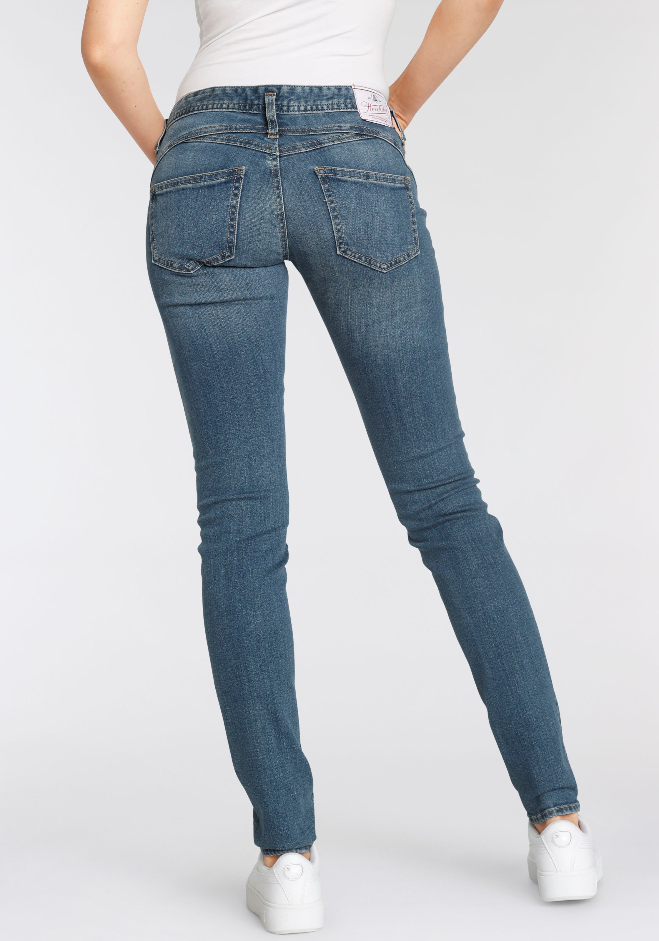 Herrlicher Slim-fit-Jeans "GINA RECYCLED DENIM", mit seitlichem Keileinsatz günstig online kaufen