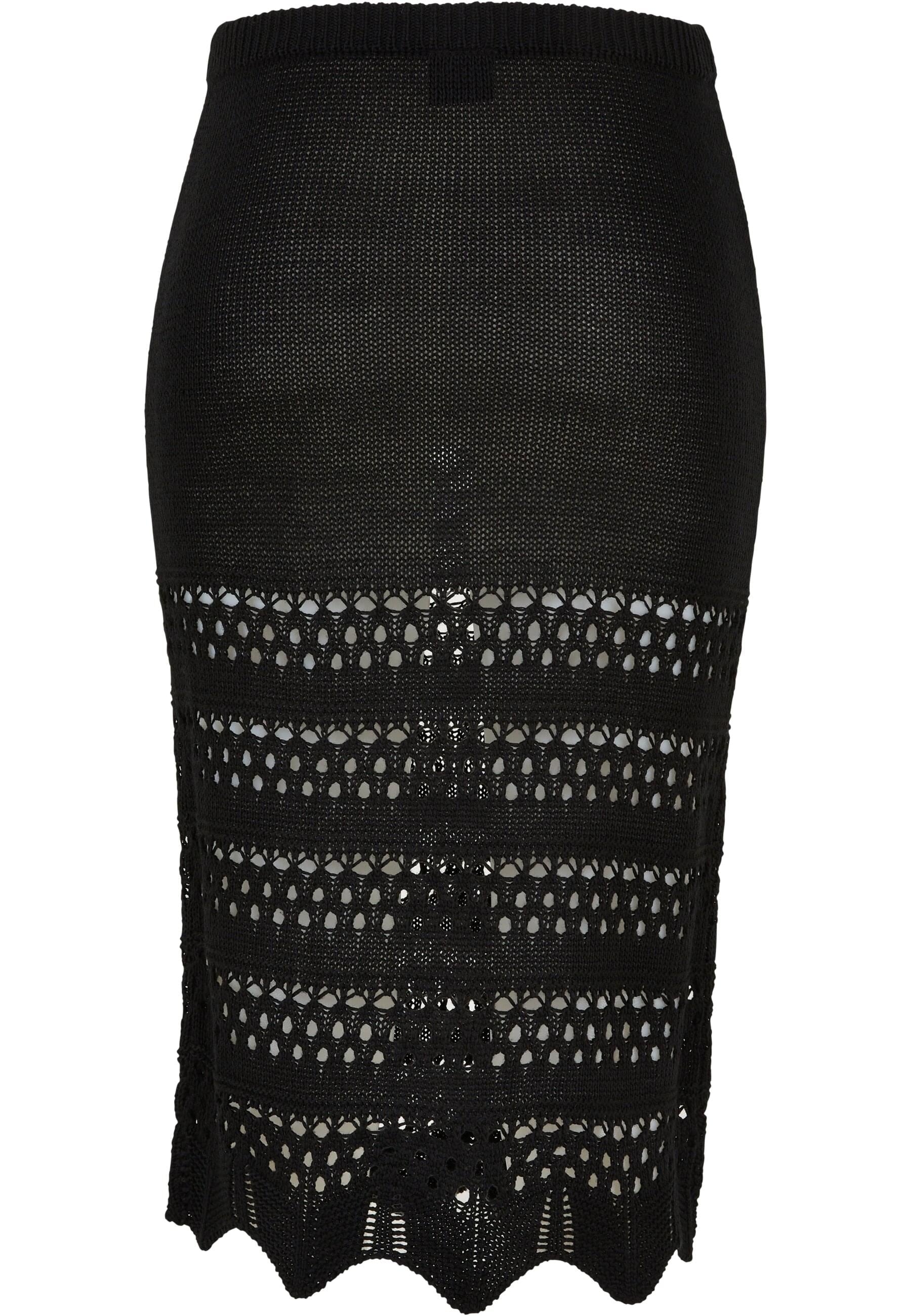 URBAN CLASSICS Sommerrock »Urban Classics Damen Ladies 3/4 Crochet Knit Skirt«, (1 tlg.)
