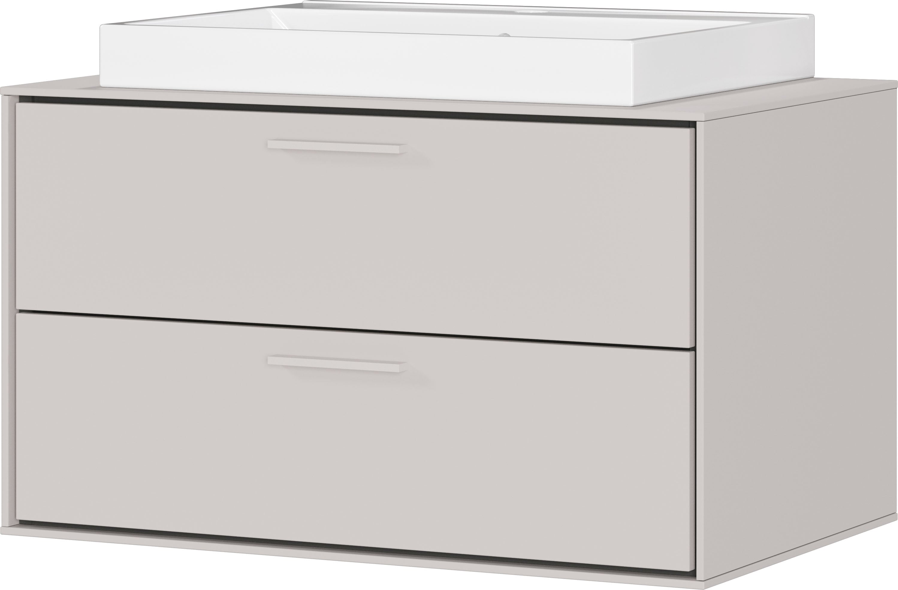 GERMANIA Waschtisch "Waschtisch inkl. Becken "Sovana"" 2 Stk. tlg. Waschbeckenunterschrank inkl. Waschbecken