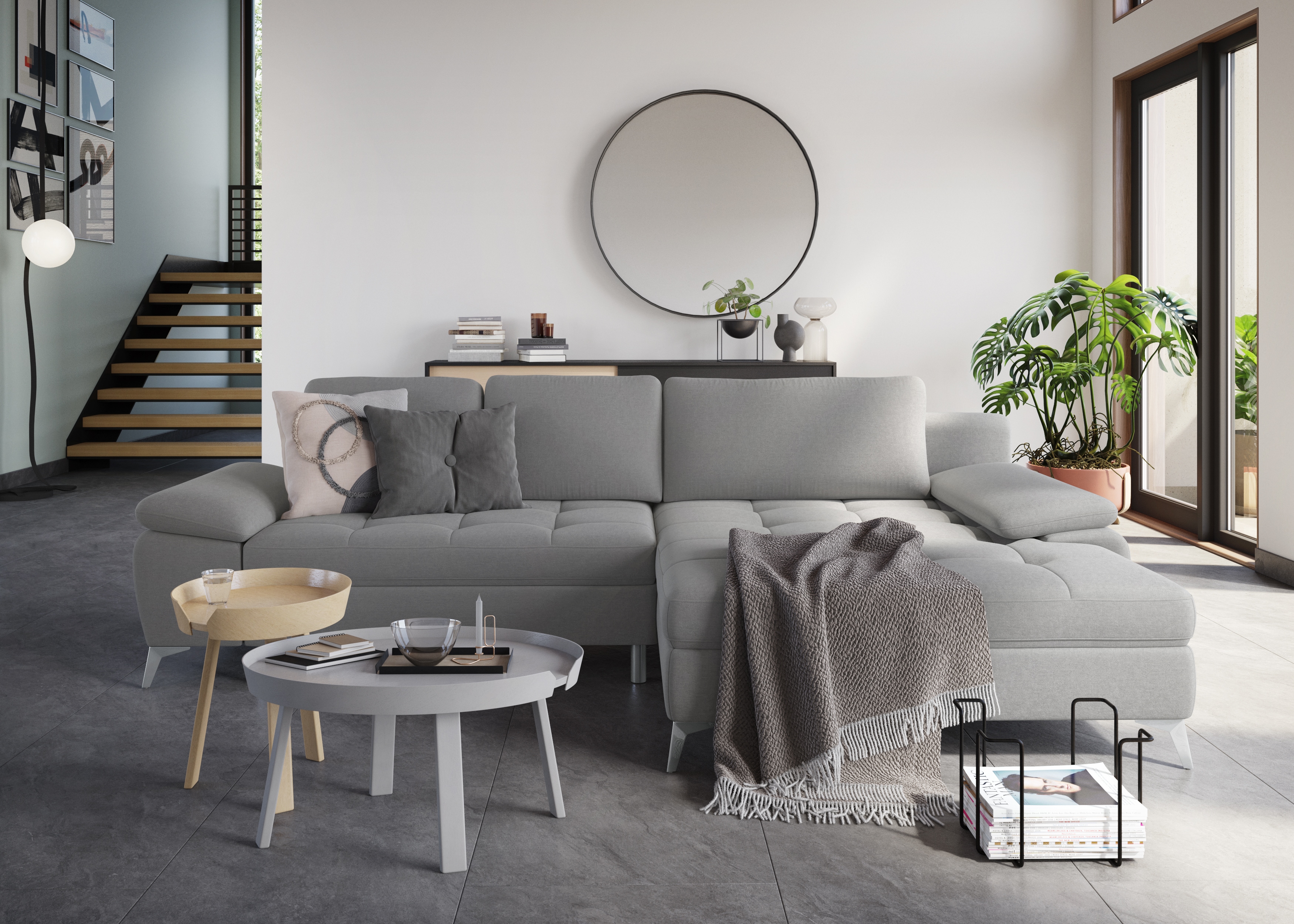 sit&more Ecksofa "Latigo L-Form" mit Mega-Recamiere, wahlweise mit Schlaffunktion und Bettkasten