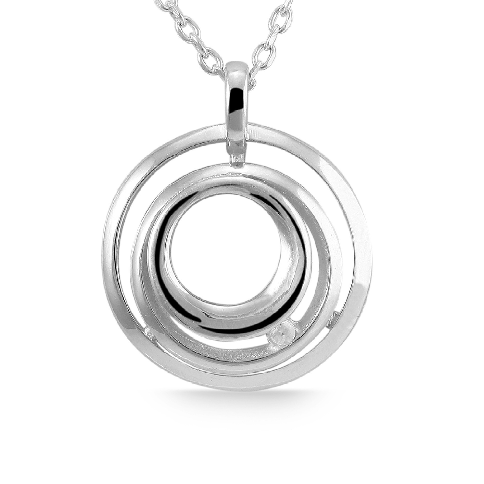 Kettenanhänger ADELIA´S "Damen Anhänger Kreis aus 925 Silber mit Zirkonia", silber, Schmuckanhänger, Damen, Silber 500 Silber 925 (Sterlingsilber), Silber 500, Silber 925 (Sterlingsilber), Kettenanhänger