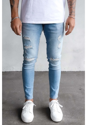 Bequeme Jeans »2Y Premium Herren 2Y Destroyed Cropped Skinny Fit Denim«, (1 tlg.)