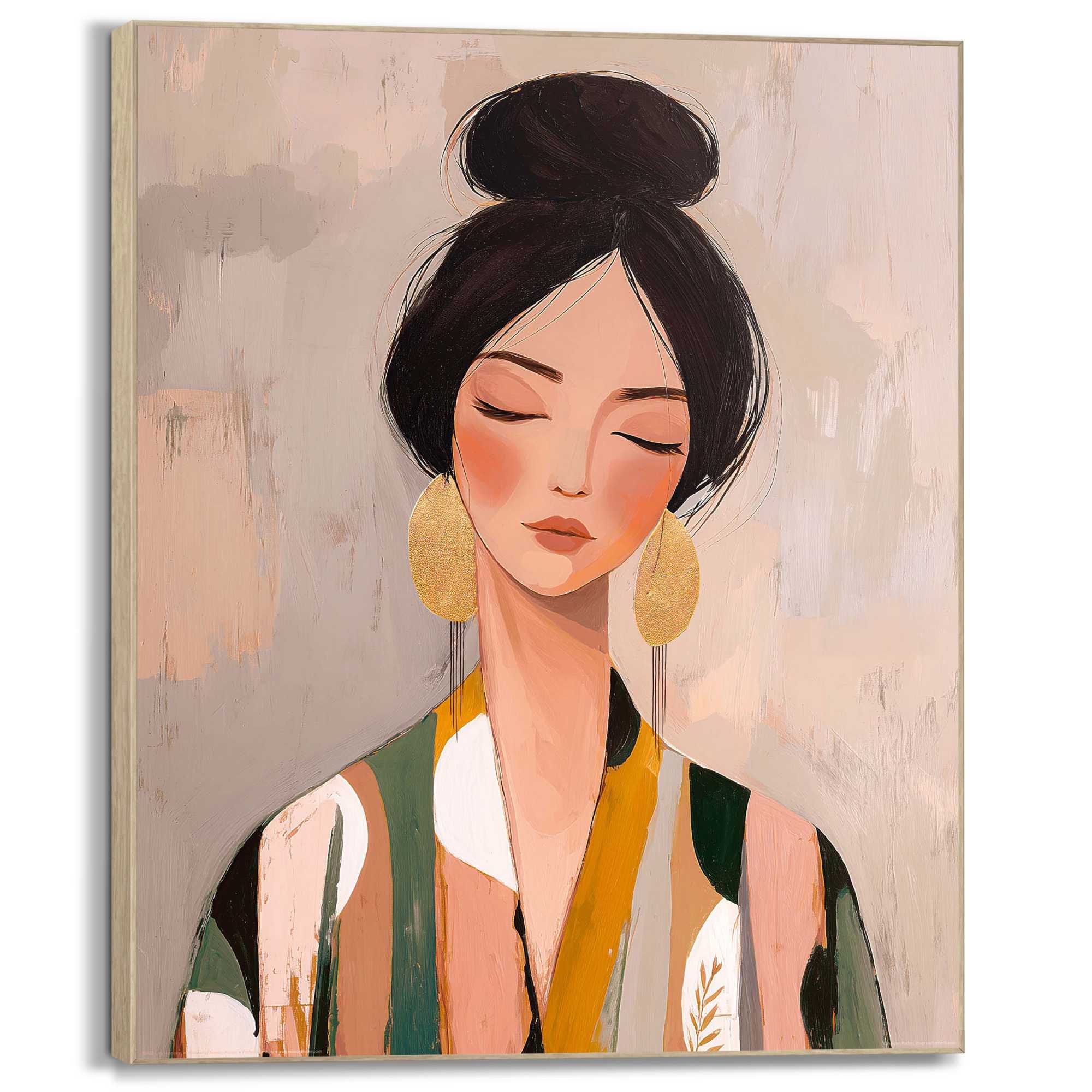Reinders! Wandbild »Stille Schönheit« Menschen 1 Stk. tlg. Wohnzimmer - Rosa - MDF - Frauen - 50x40 cm