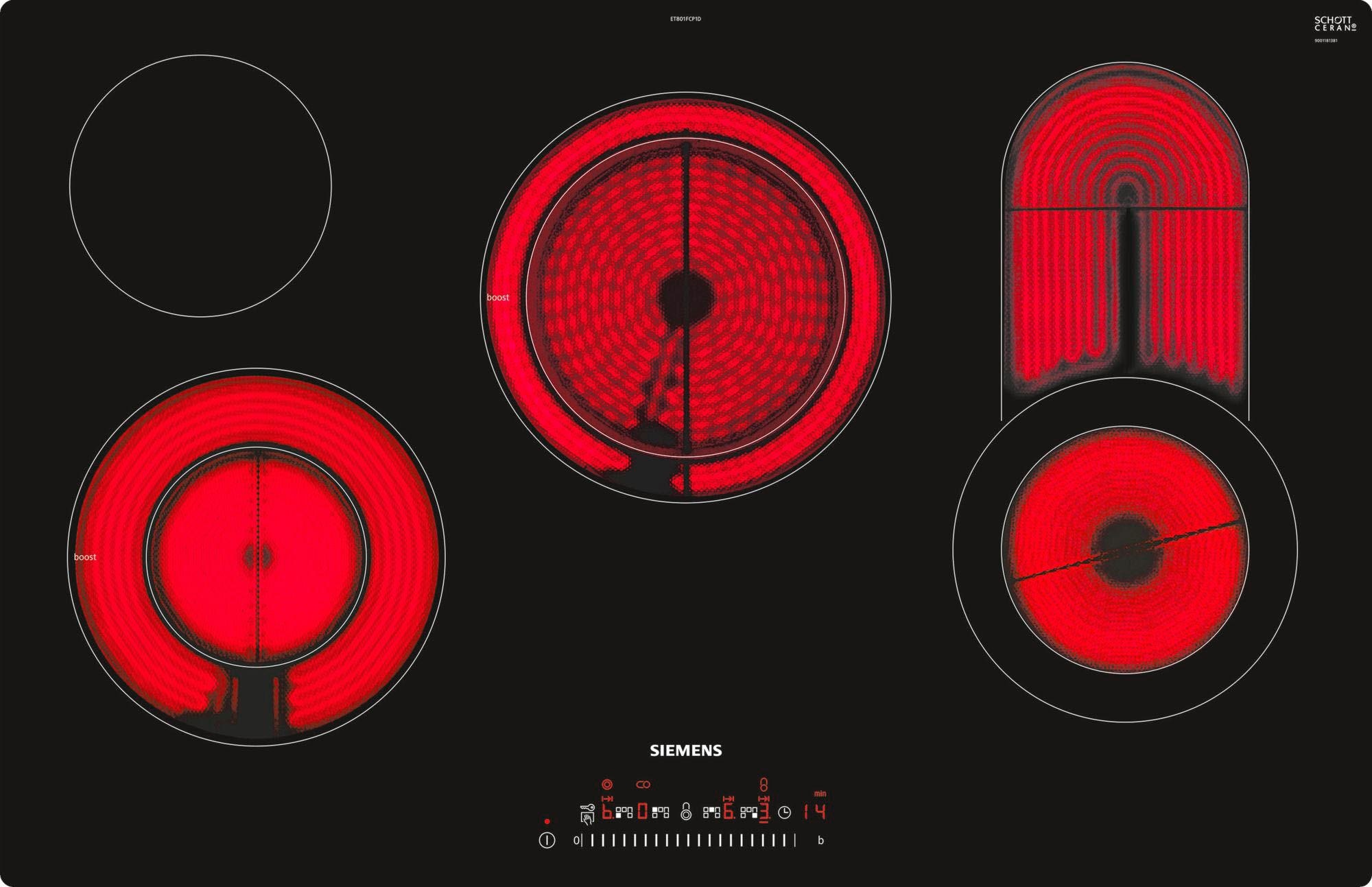 SIEMENS Elektro-Kochfeld von SCHOTT BAUR »ET801FCP1D«, ET801FCP1D | bestellen CERAN®