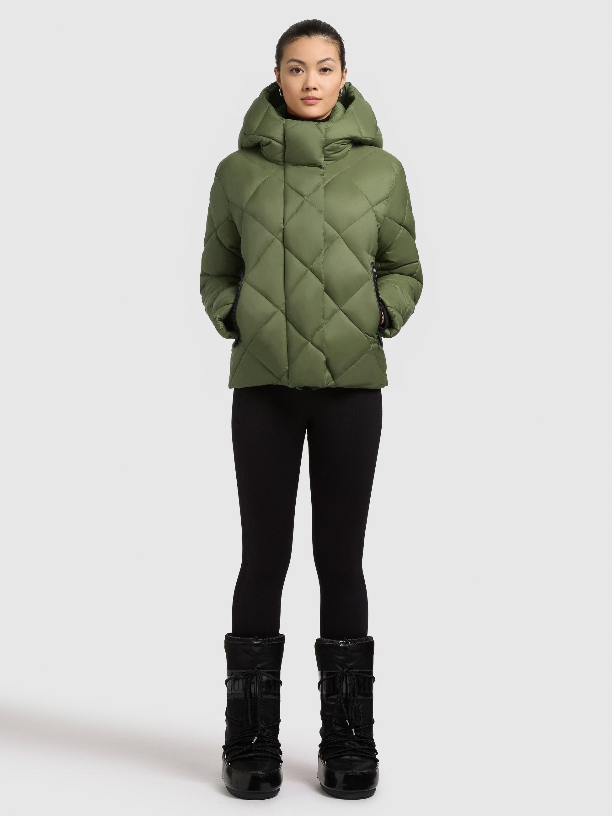 khujo Steppjacke »Lilian« mit Kapuze Damen Winterjacke mit Karo-Steppung